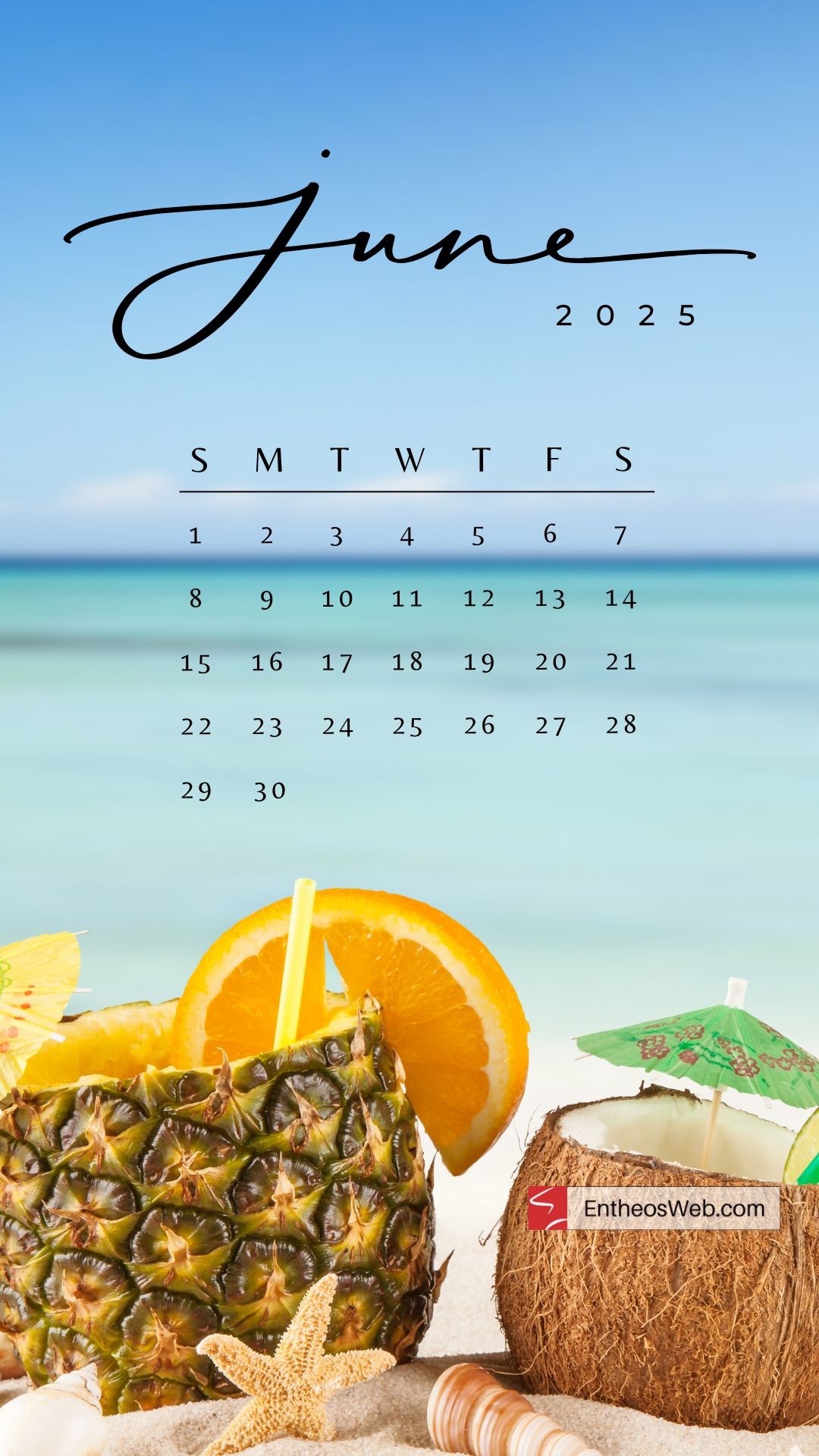 June 2025 Calendar Background