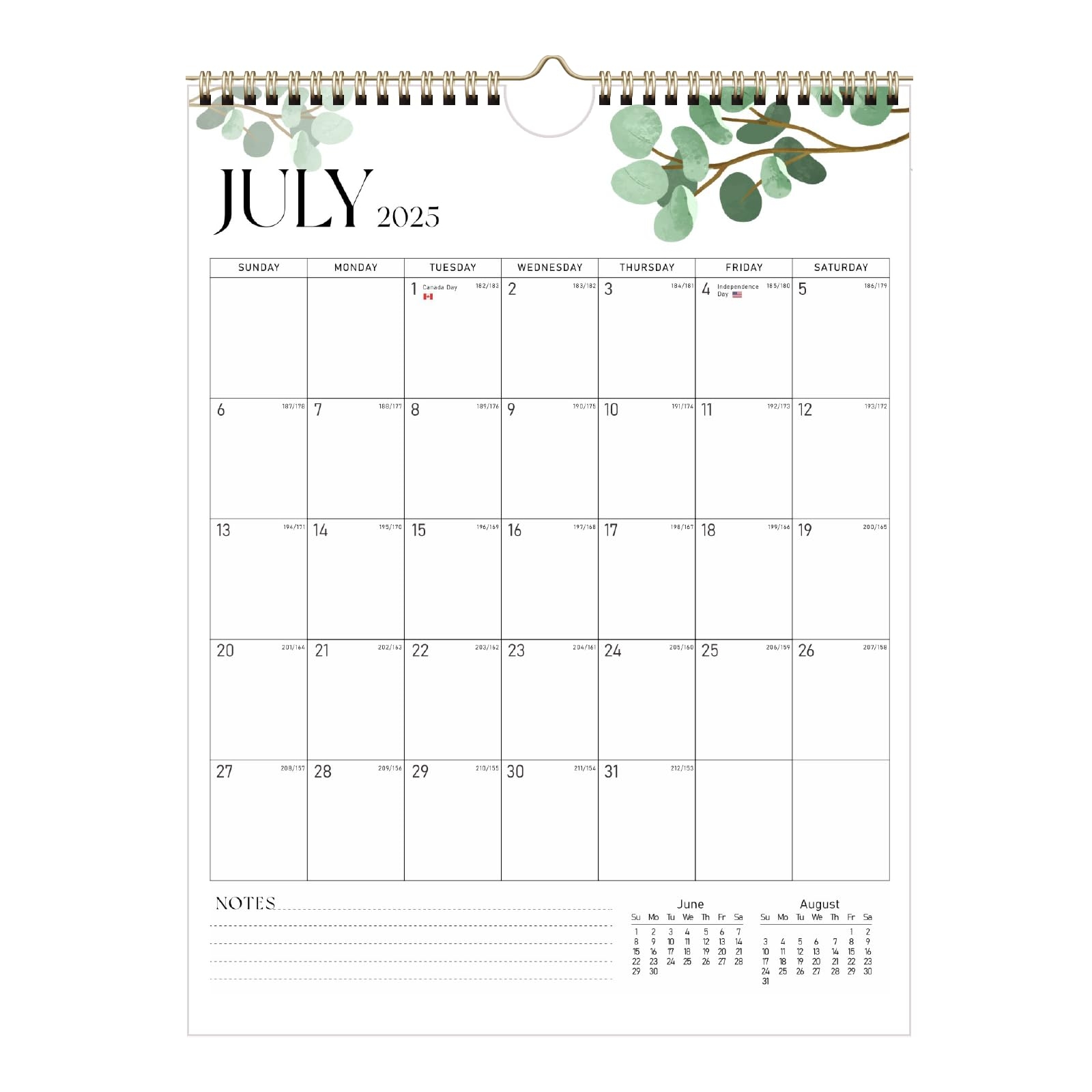 2025 2026 Wall Calendar 18 Months July To Dec 14 5x11 5 Inch Thick 