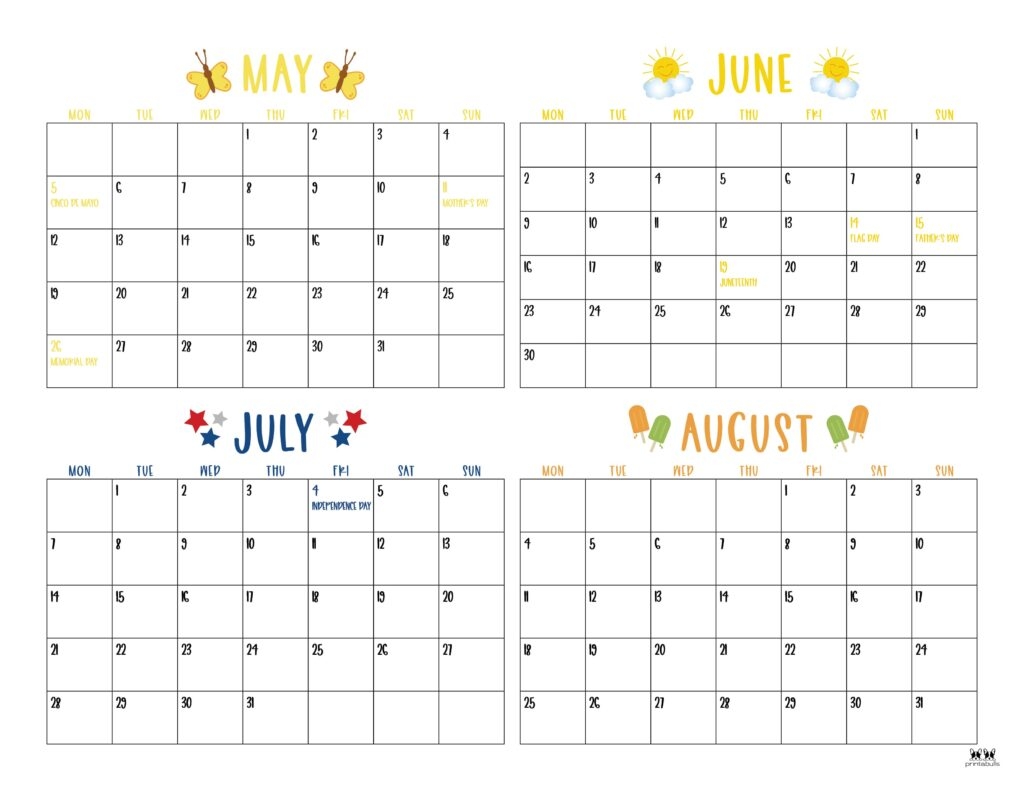 June July August September 2025 Calendar June July August September 2025 Calendar