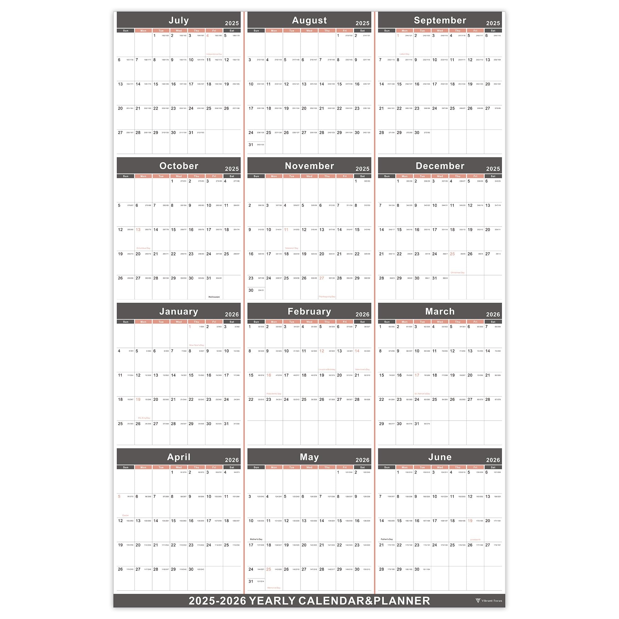 Calendar July 2025 - June 2026 Calendar July 2025 - June 2026