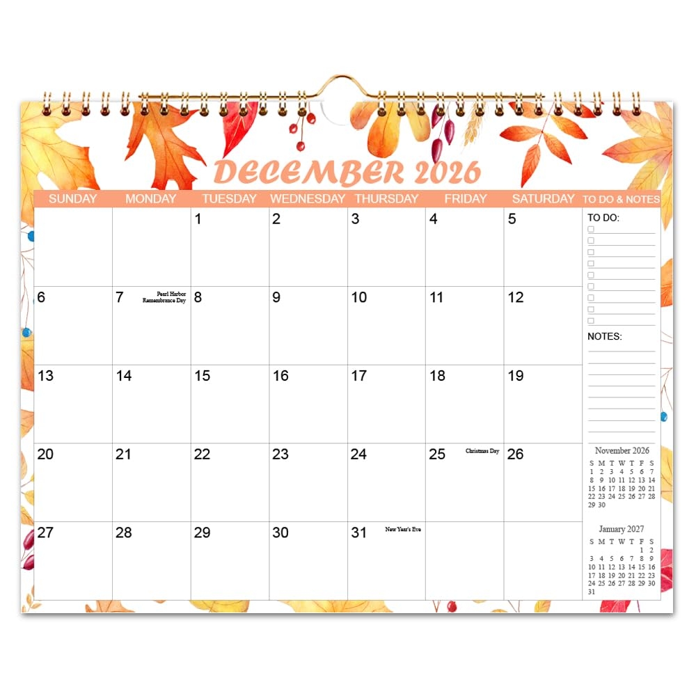 2026 2027 Calendar Wall Calendar From Jan 2026 To Jun 2027 18 Monthly Planner With Seasonal Designs For Planning And Organizing For Home Or Office 