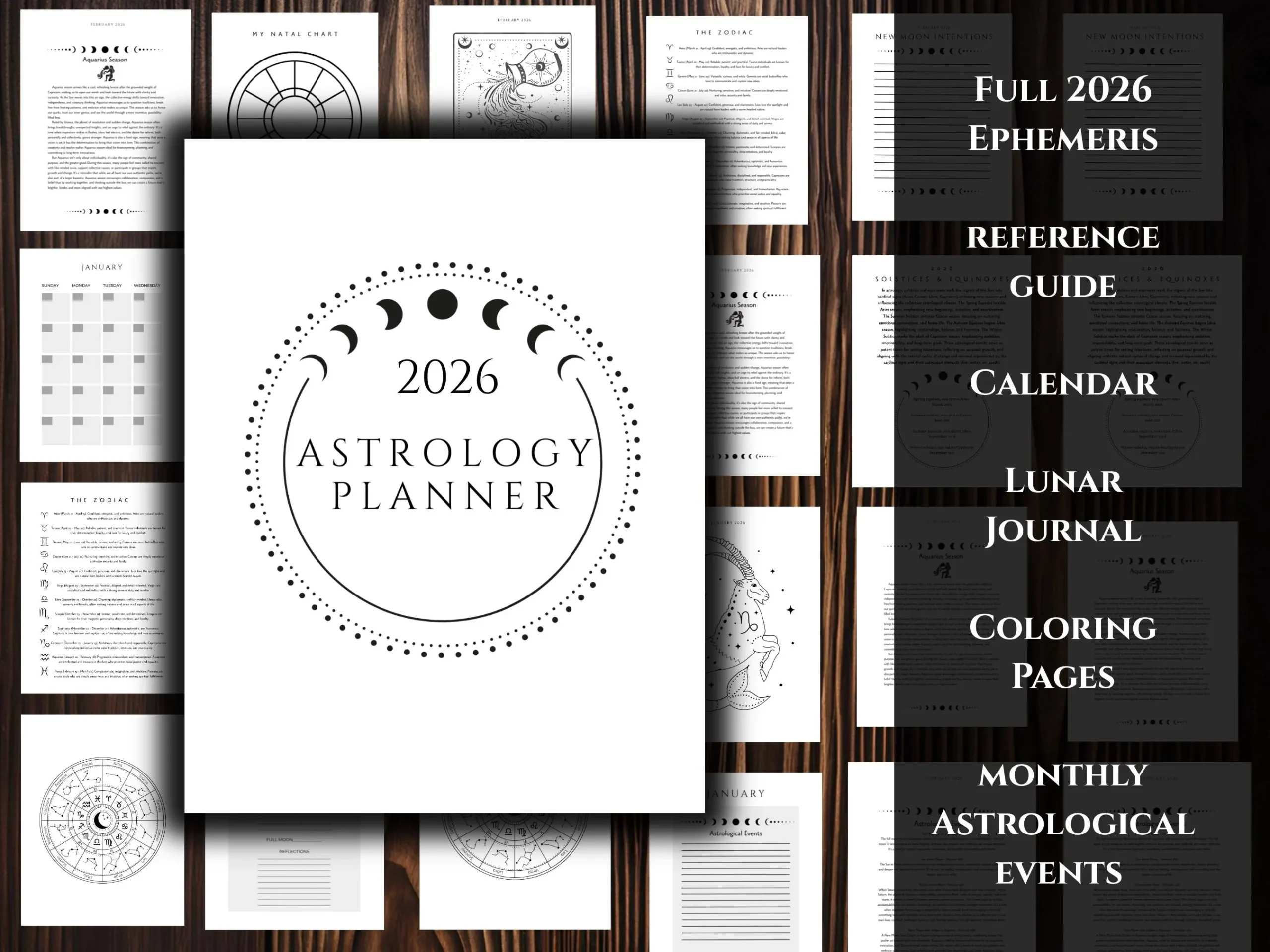 2026 Astrology Planner And Calendar Printable Astrological 