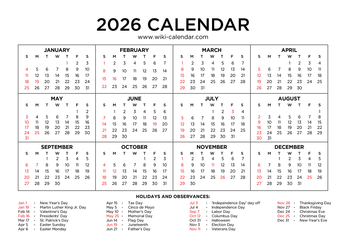 Online Printable 2026 Calendar November