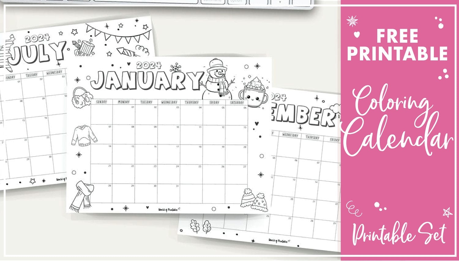 December Calendar 2026 Printable Color