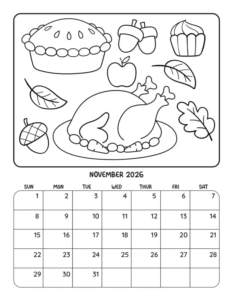 2026 Cut And Paste Craft Calendar Free Printable In The Playroom