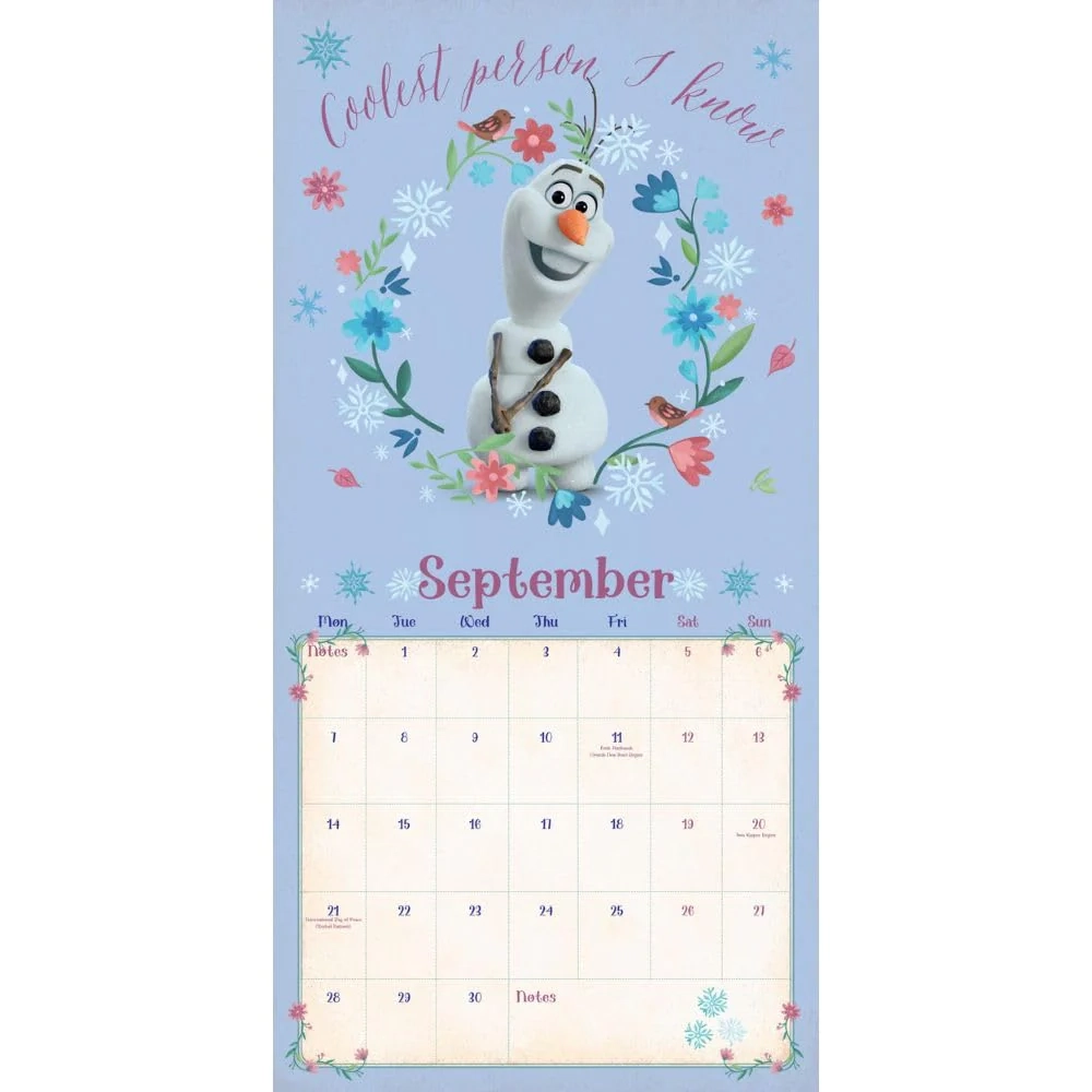 2026 Disney Frozen Square Wall Calendar