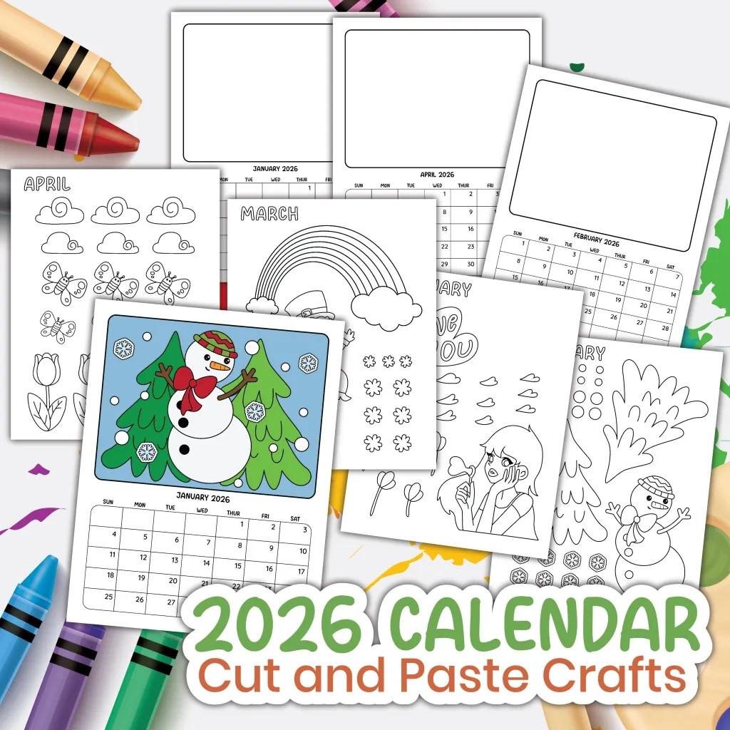 2026 Free Cut And Paste Calendar Template Worksheets Made In A Pinch