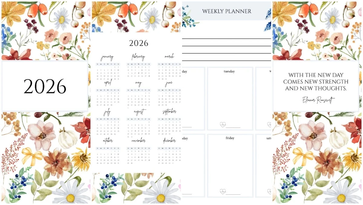 2026 Free Printable Calendar With Planner Pages On Sutton Place