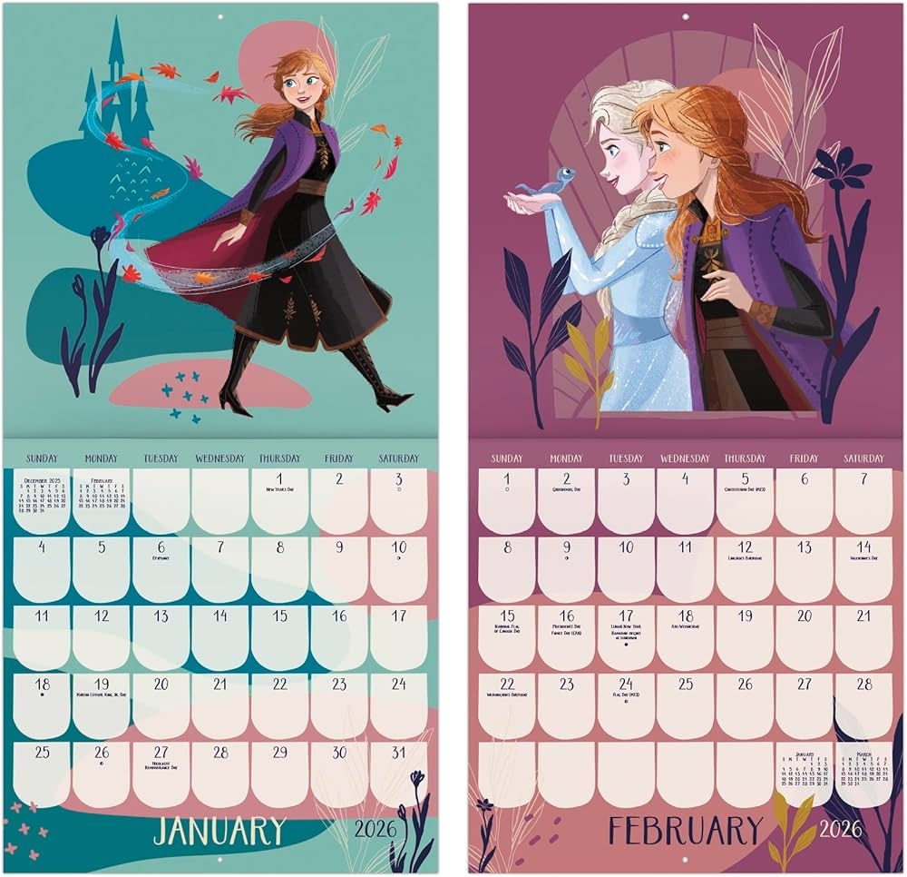 2026 Frozen Wall Calendar Trends International 9798888285626 