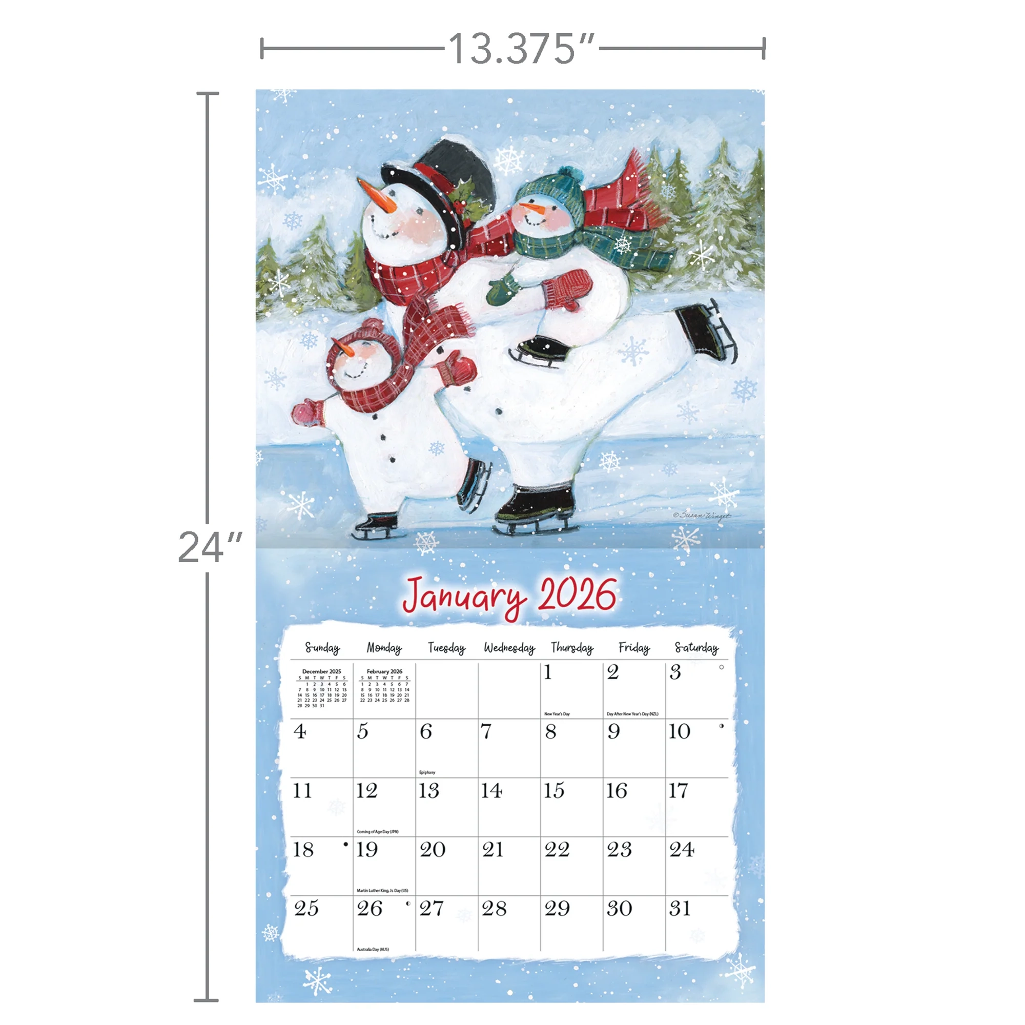 2026 Lang Calendar Sam Snowman Lang Calendars Canada