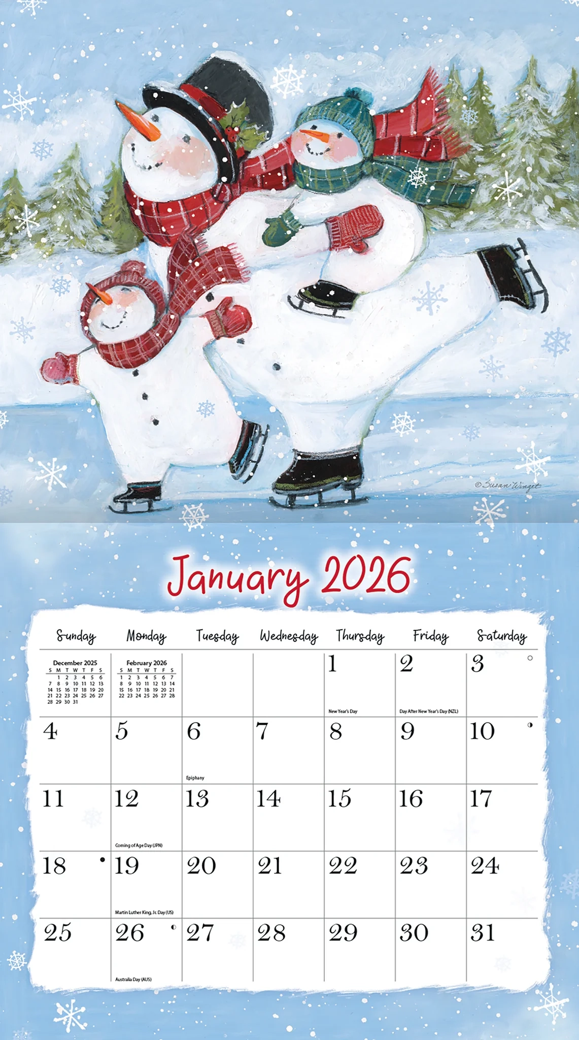 2026 Lang Calendar Sam Snowman Lang Calendars Canada