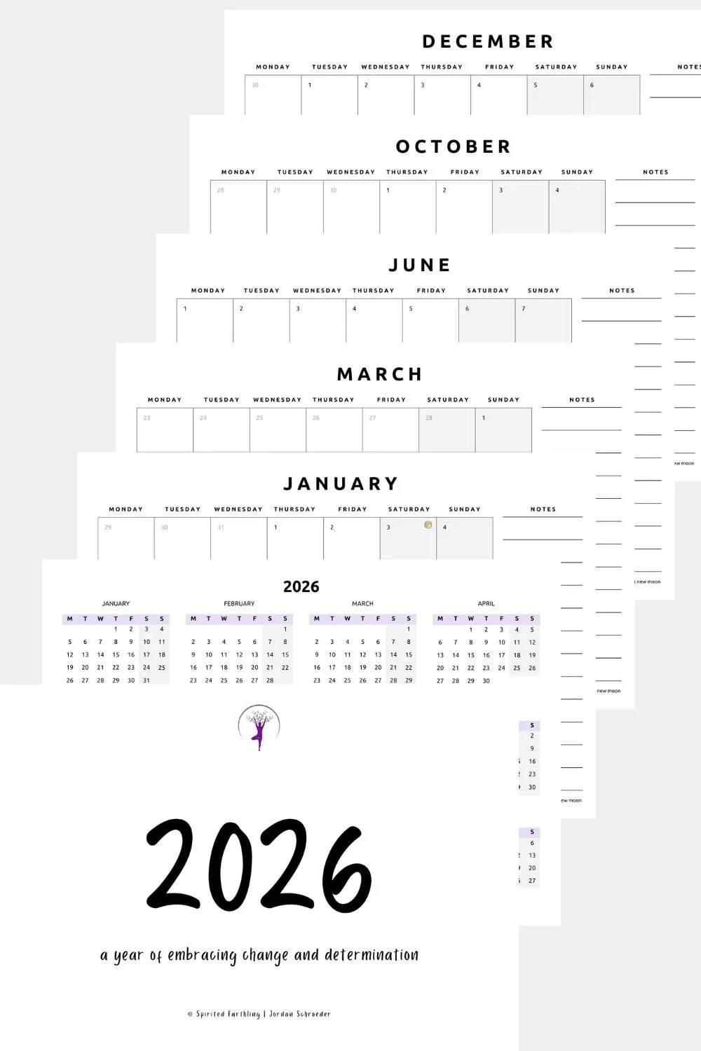December Printable Calendar 2026 Tumblr
