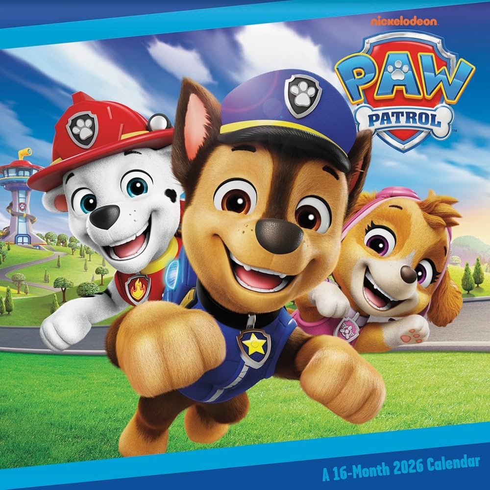 2026 Paw Patrol Wall Calendar Trends International 9798888286159 