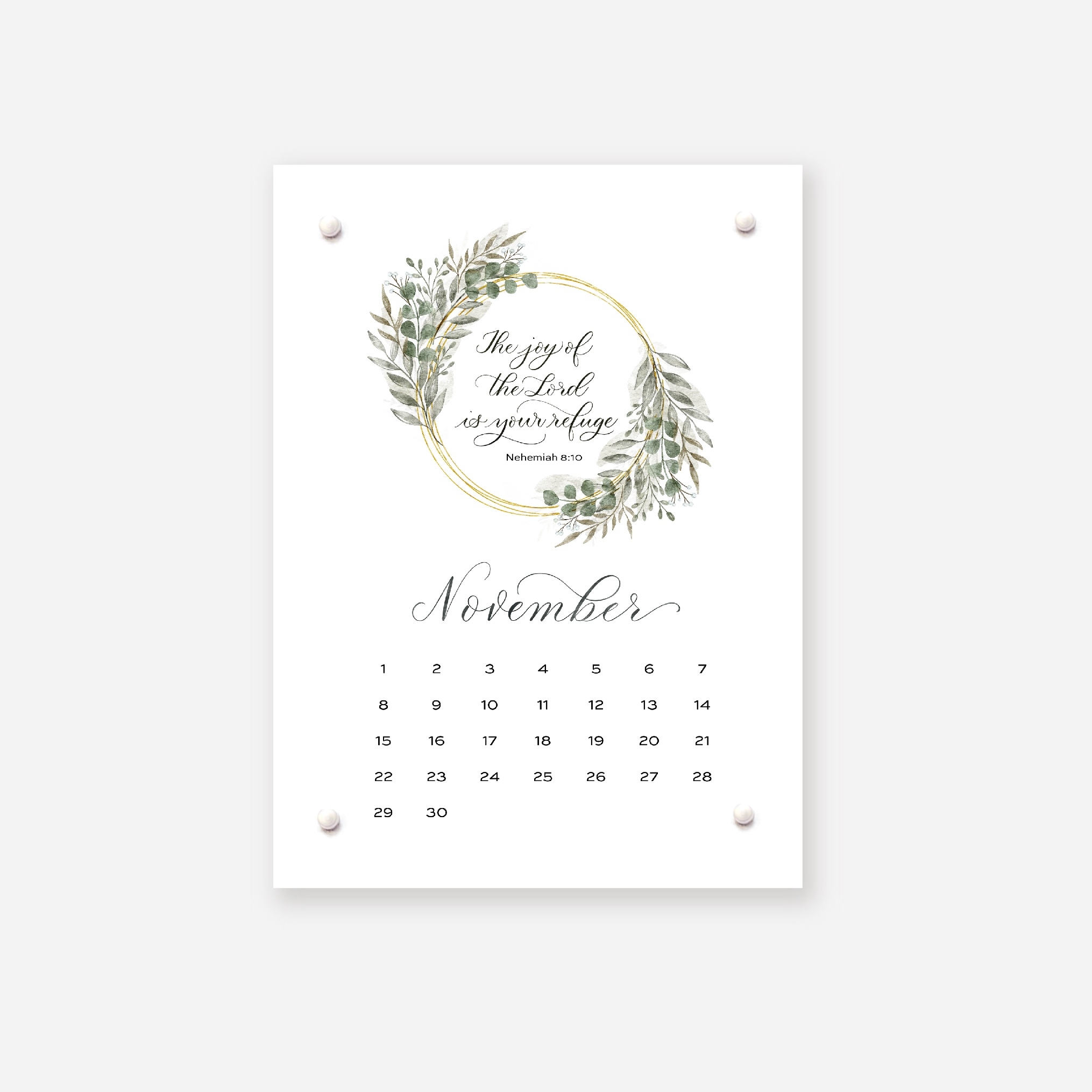 2026 Scripture Promises Desktop Calendar Blue Skies Lettering