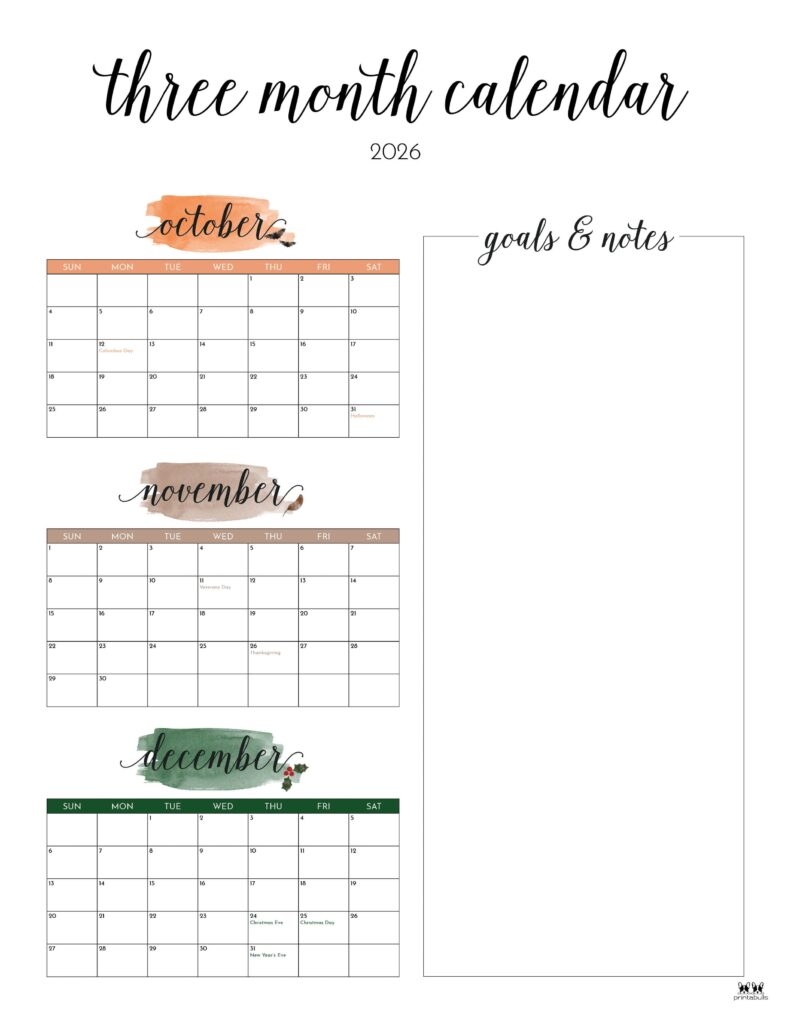 2026-27 Free Printable Blank Calendar