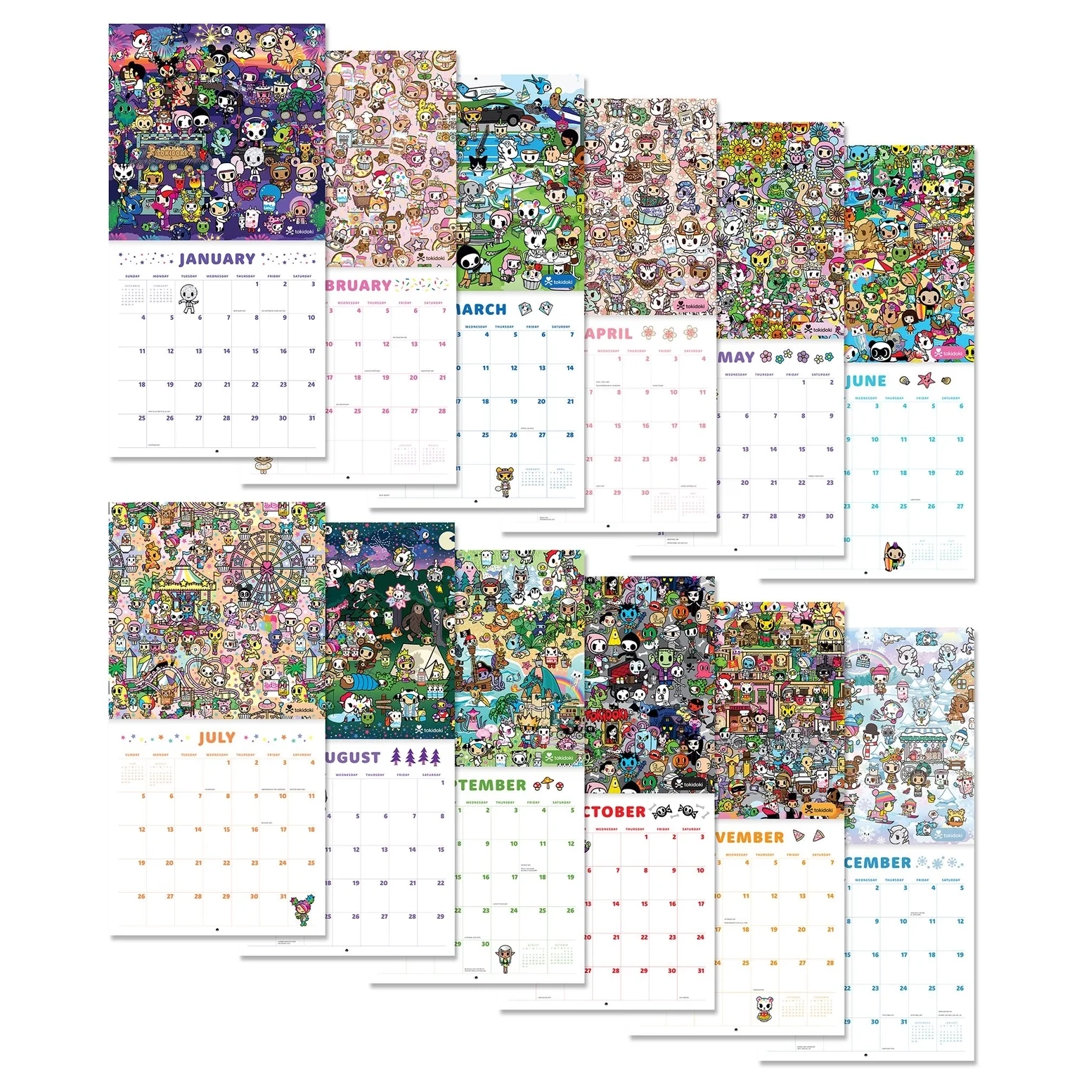2026 Tokidoki Calendar 12 X 12 Calendar Little Craft Place