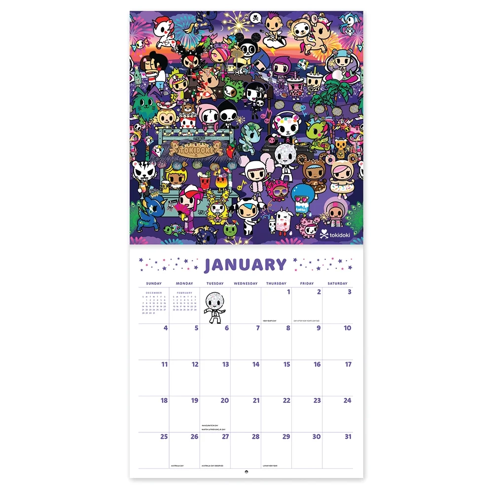 Printable Calendar December 2026 Tokidoki