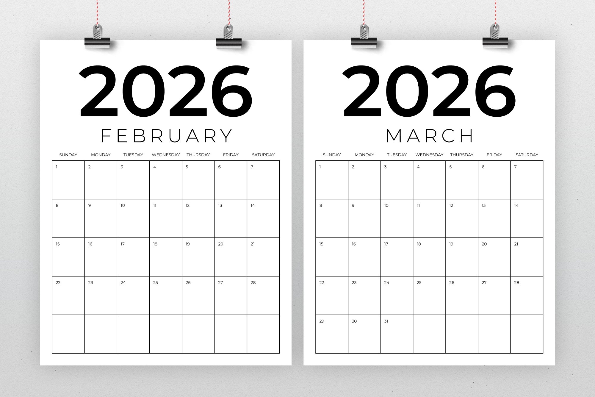 Printable 8x11 November 2026 Calendar