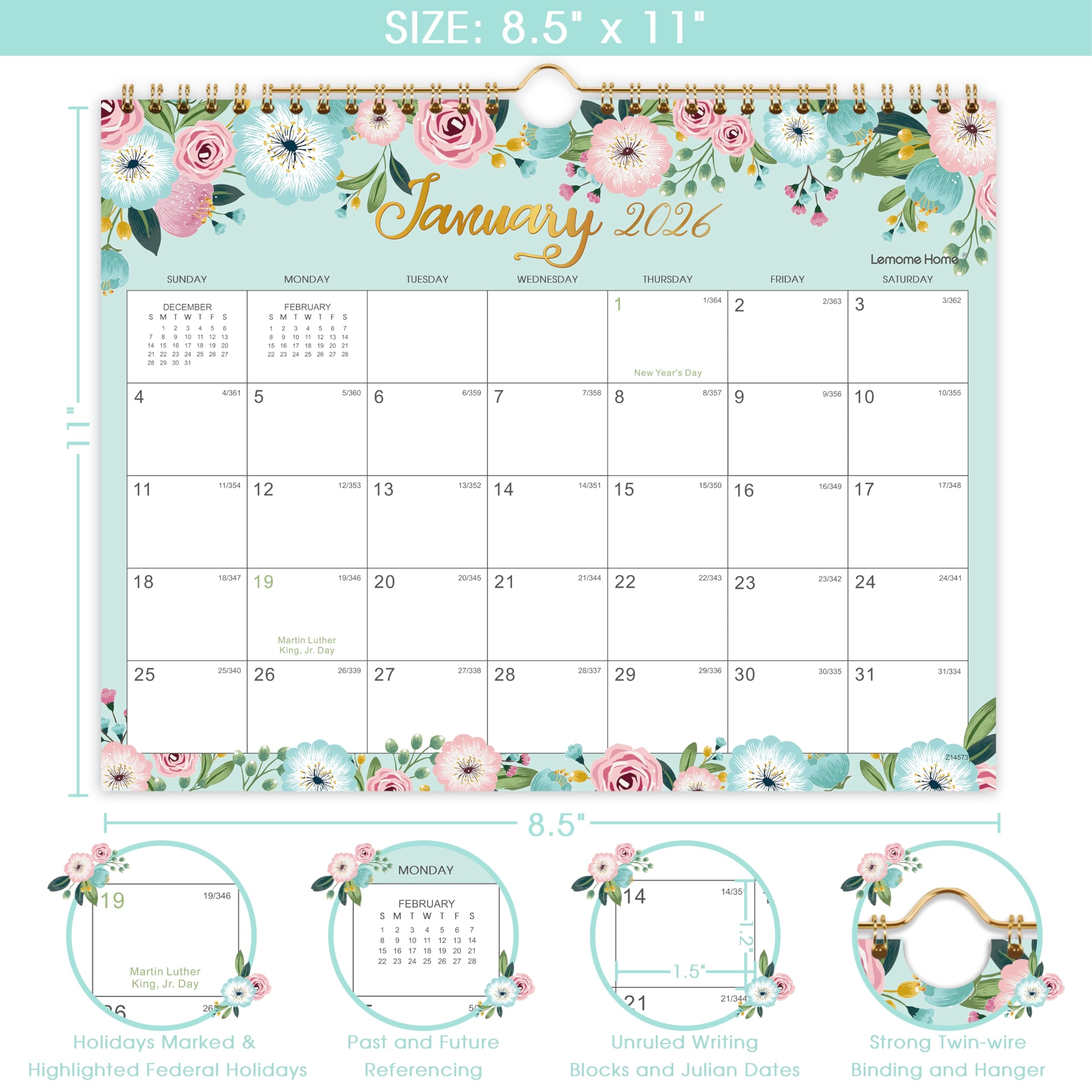 2026 Wall Calendar 2025 2026 Calendar Calendar 2025 2026 Wall 