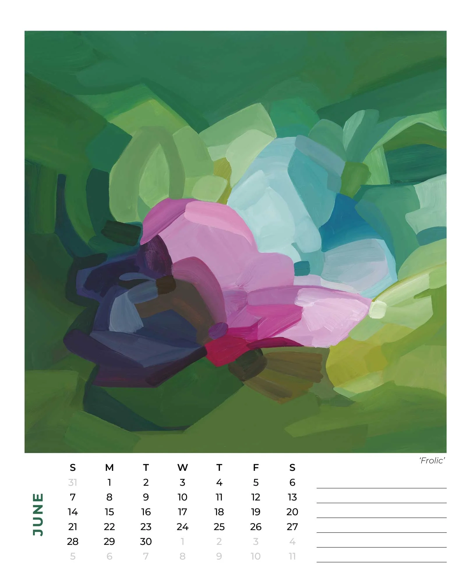 2026 Wall Calendars Susannah Bleasby Art