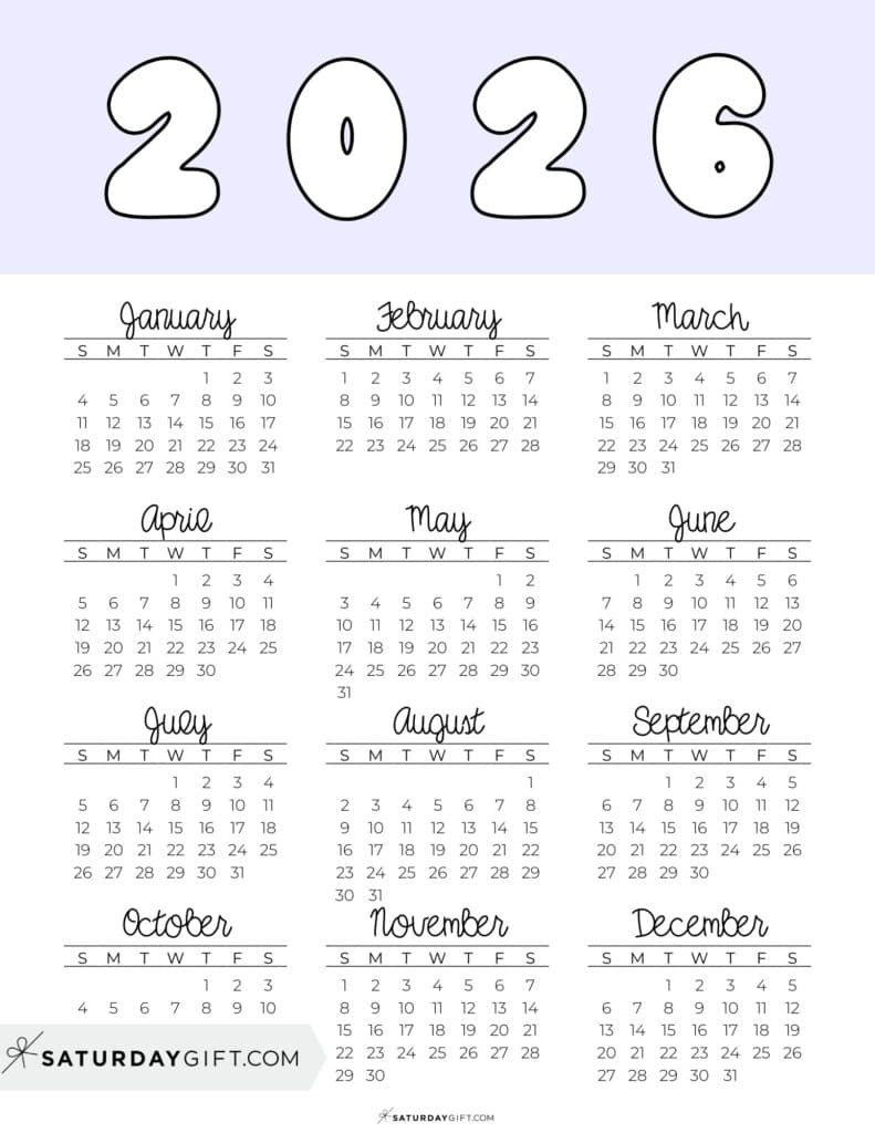 Small Printable Calendar November 2026 Mini
