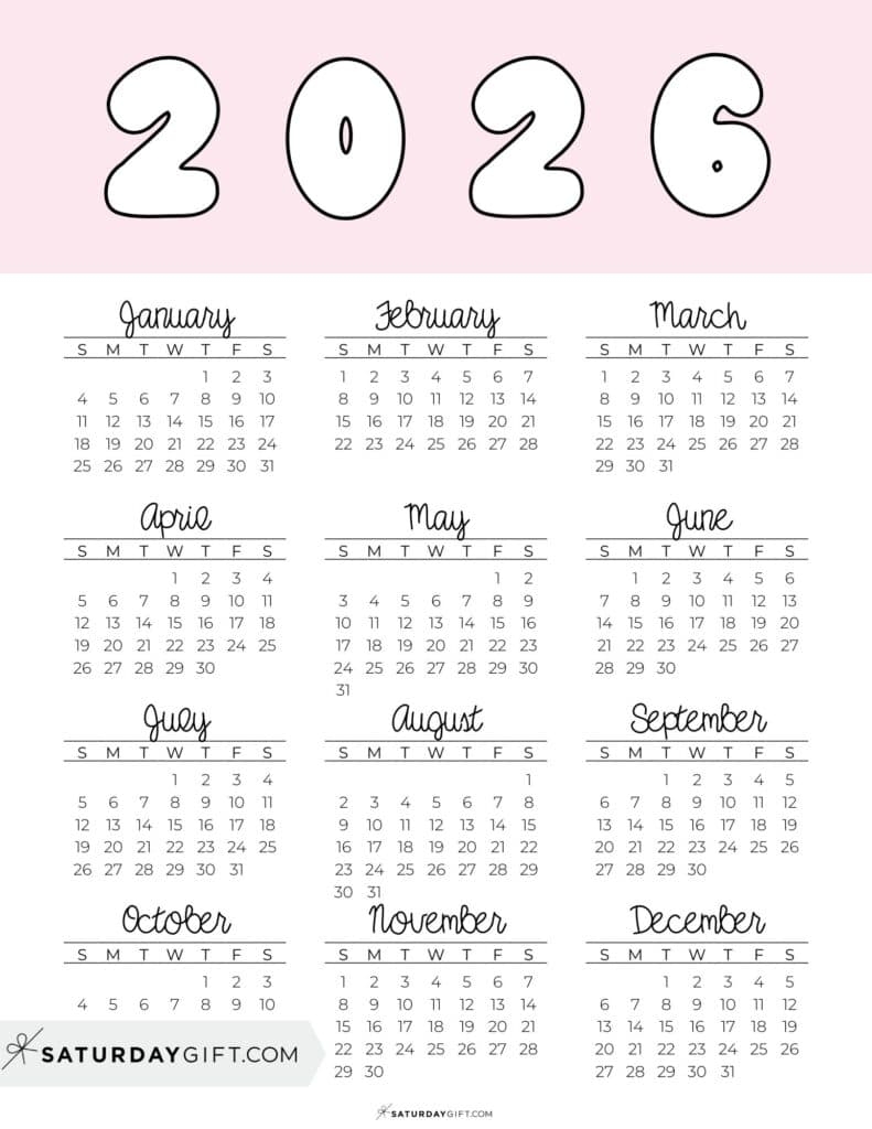 Printable 2026 Calendar August Thru December