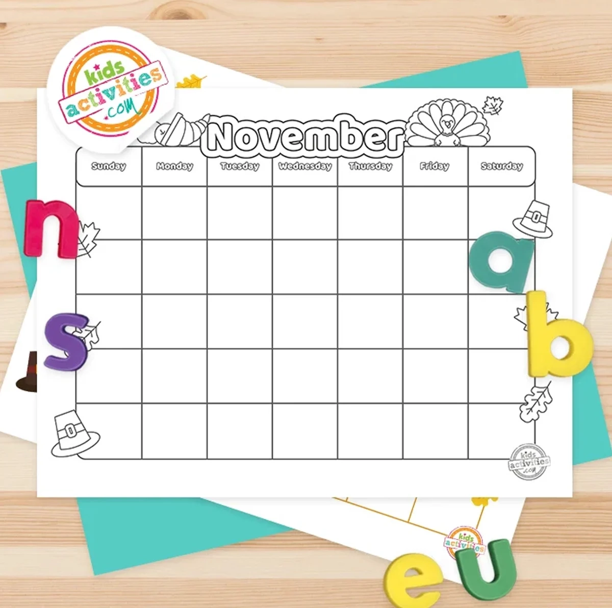 Printable November Calendar Of Preschool Activities