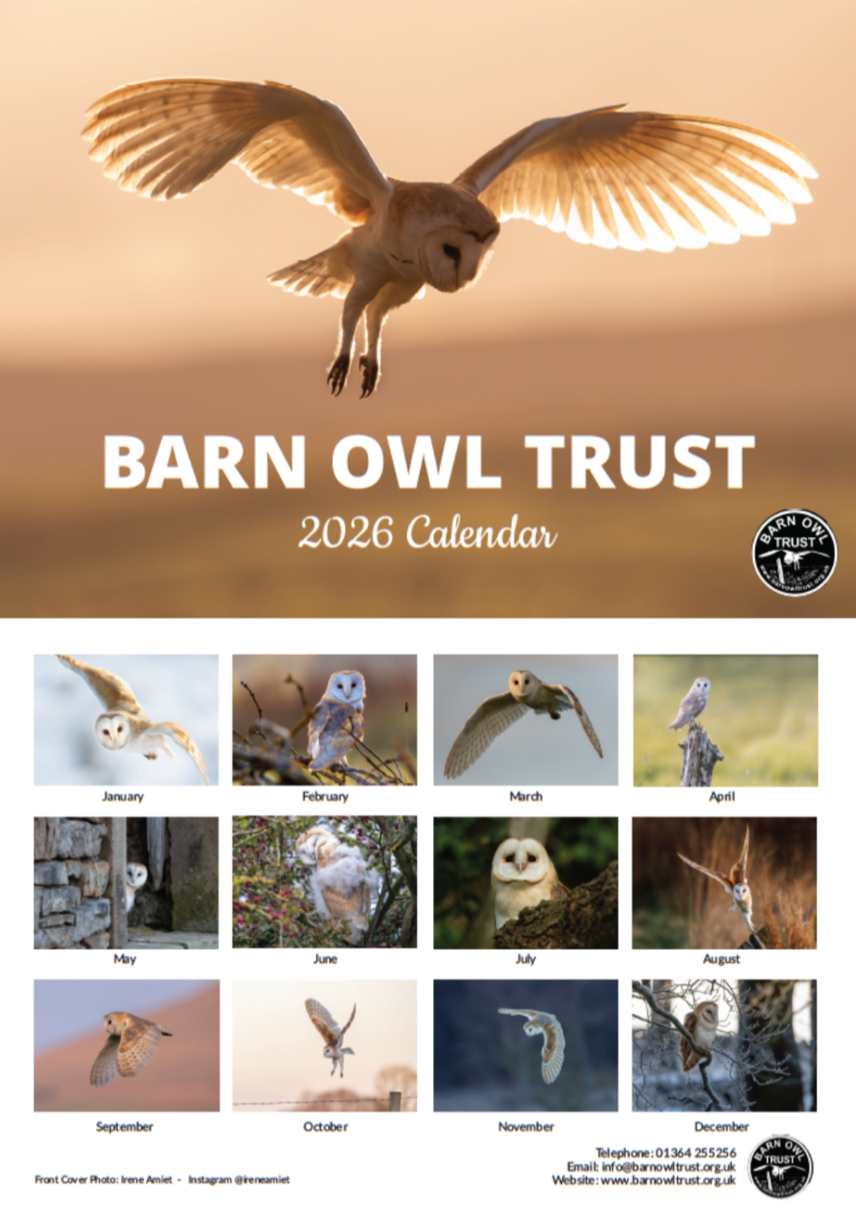 Barn Owl Calendar 2026 The Barn Owl Trust