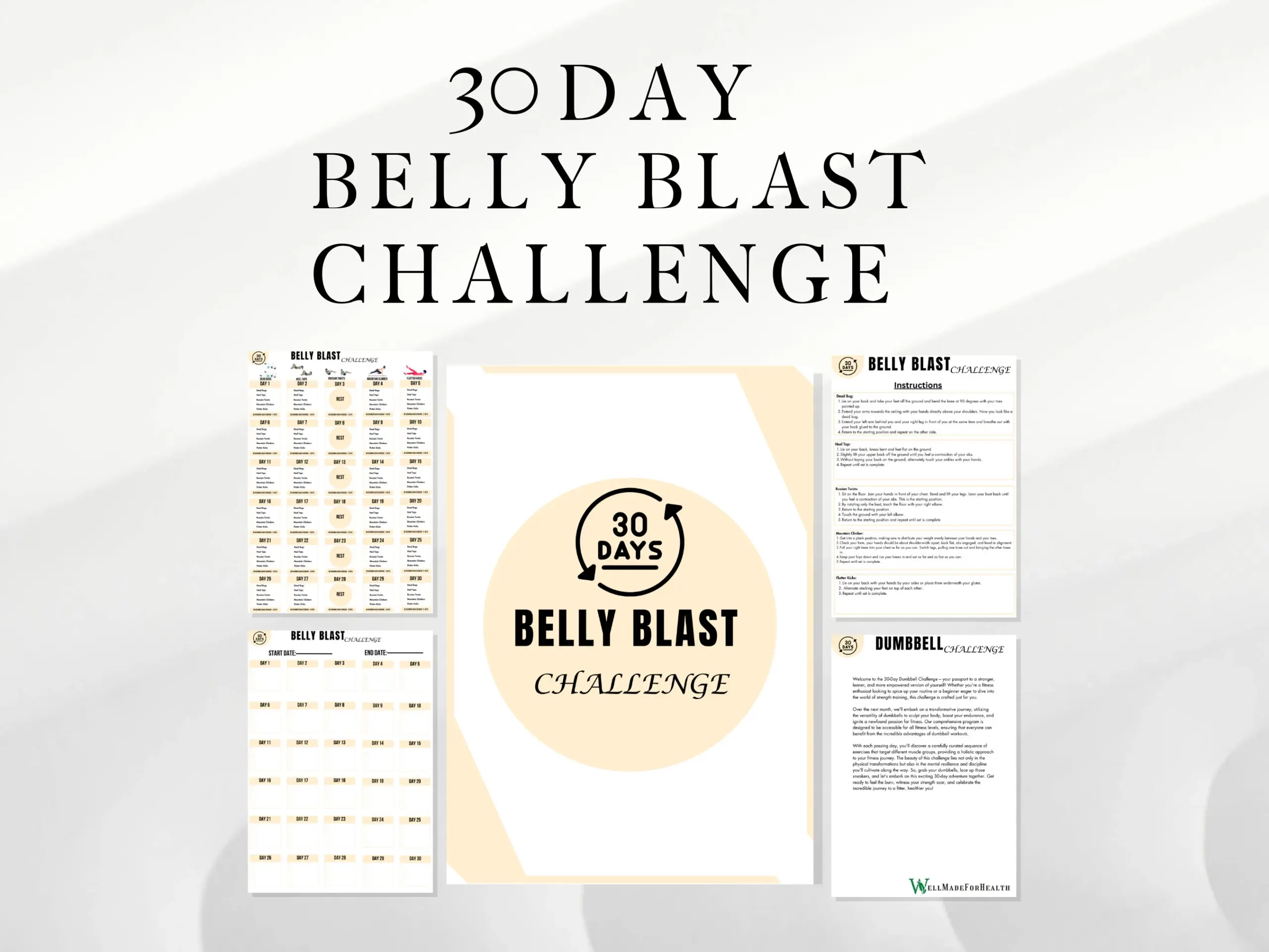 Belly Blast Exercise Challenge Core Workout Program Ab Sculpting 