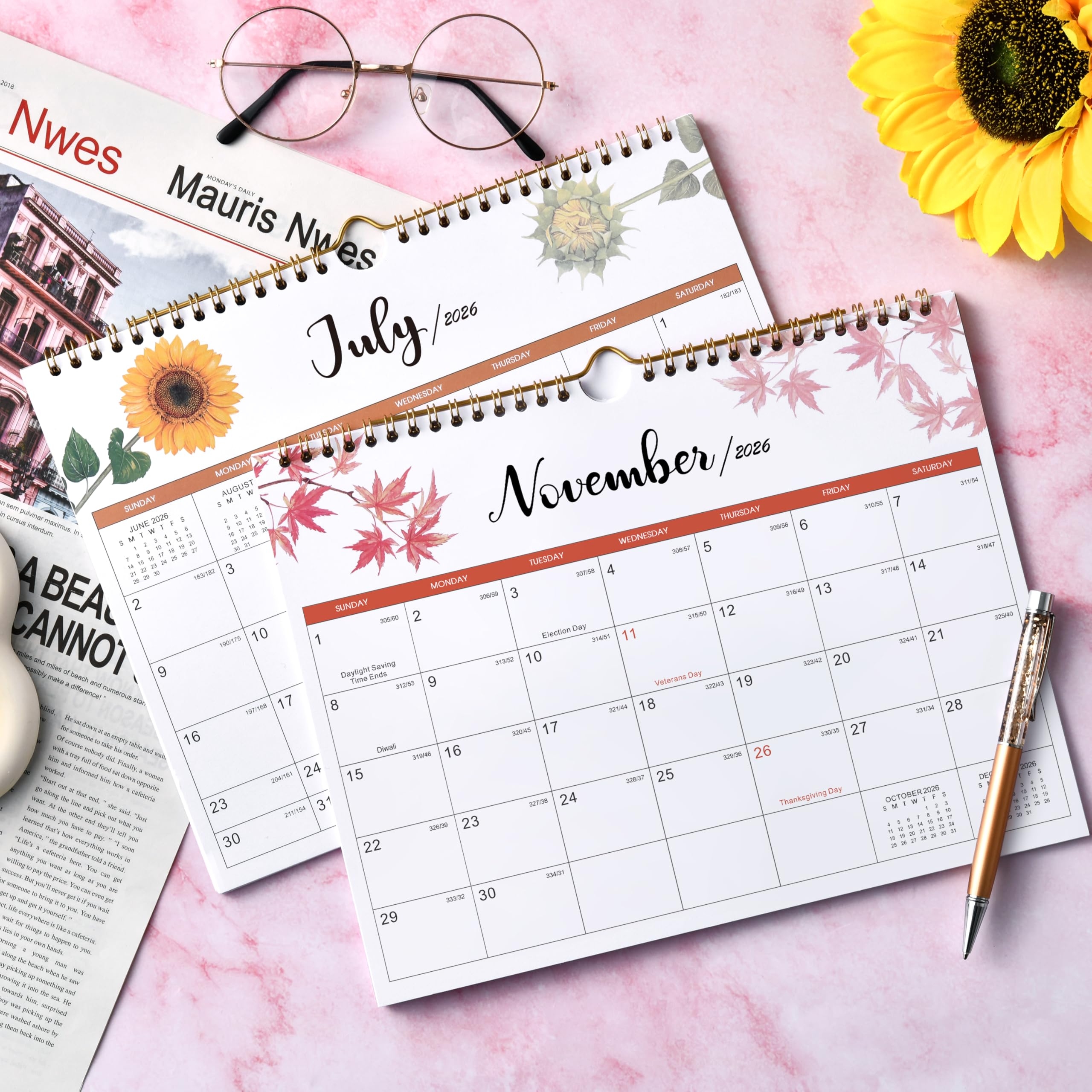 18 Month Wall Calendar Starting July 2026