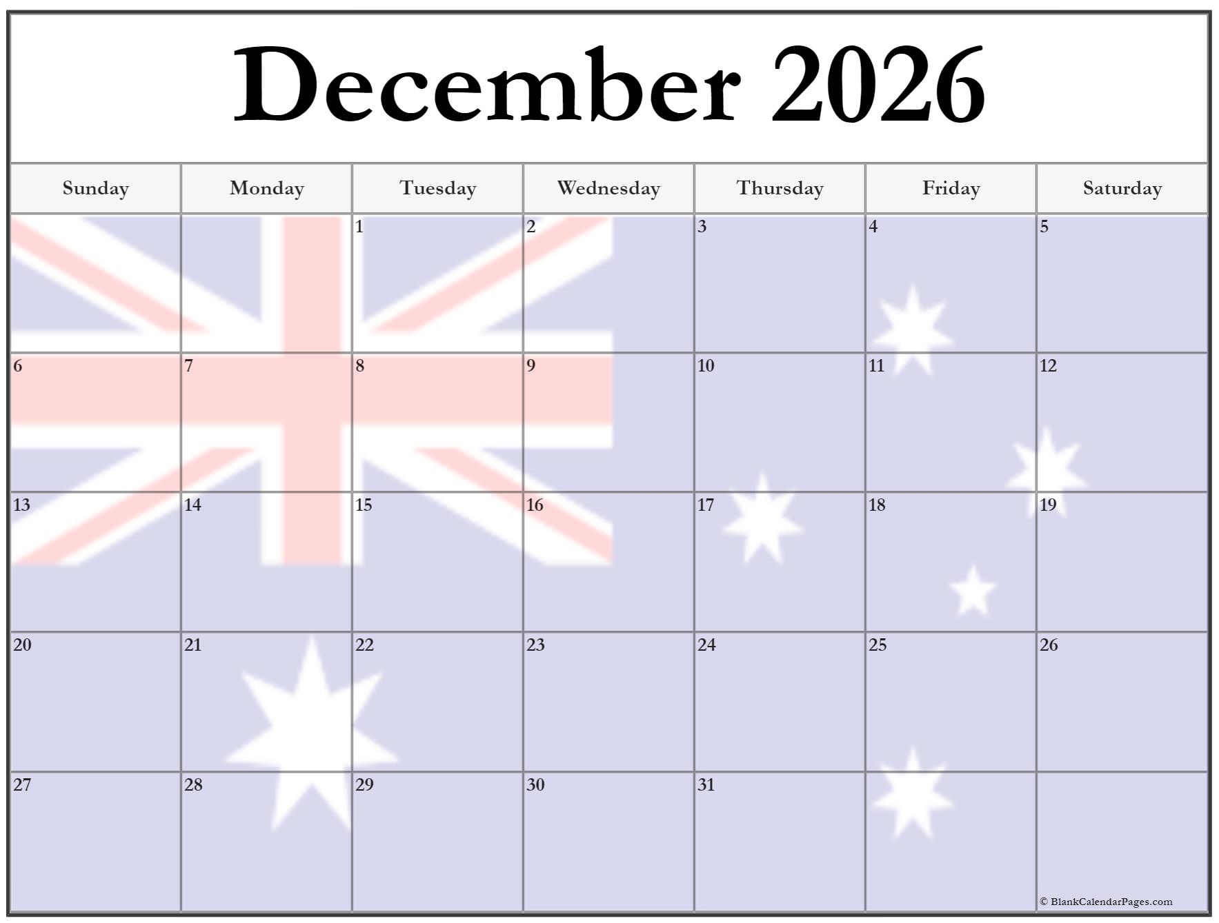 Collection Of December 2026 Photo Calendars With Image Filters 