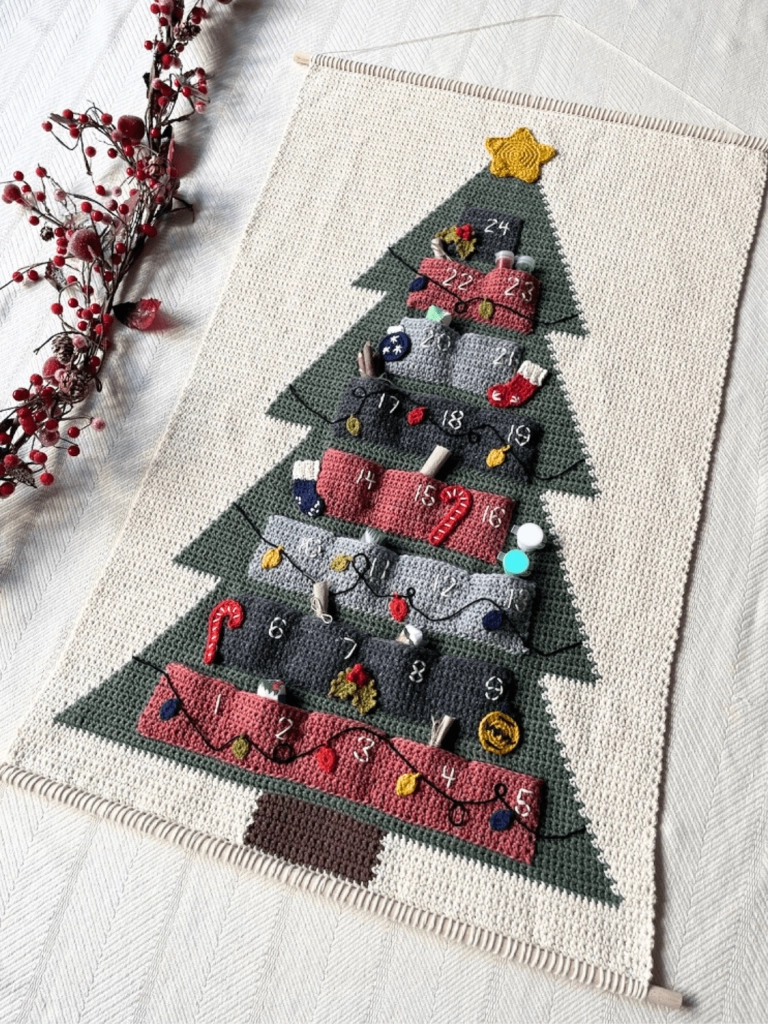 Free Xmas Printable Crochet December Calendar
