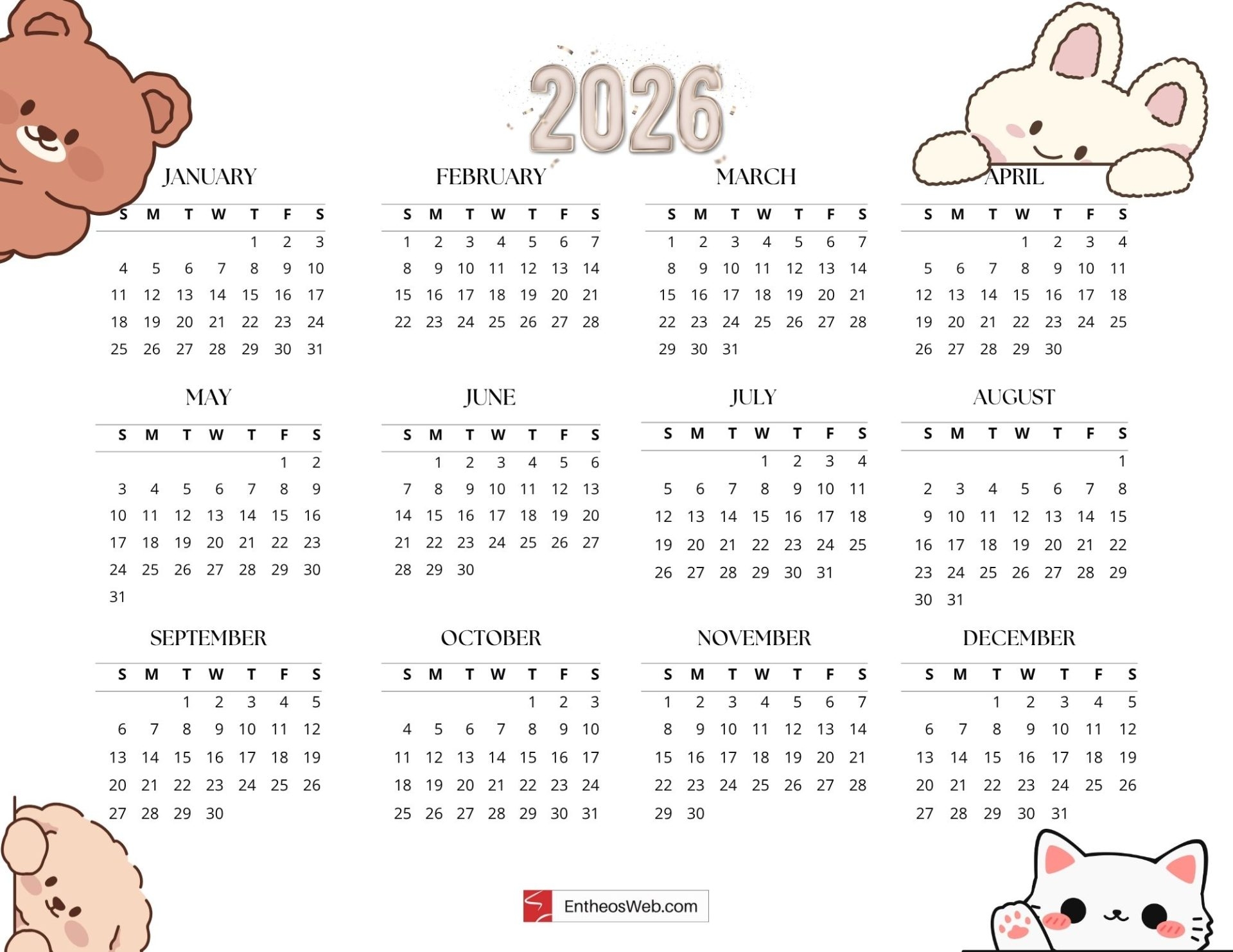 November Calendar 2026 Printable Squirrel November Calendar 2026 Printable Squirrel