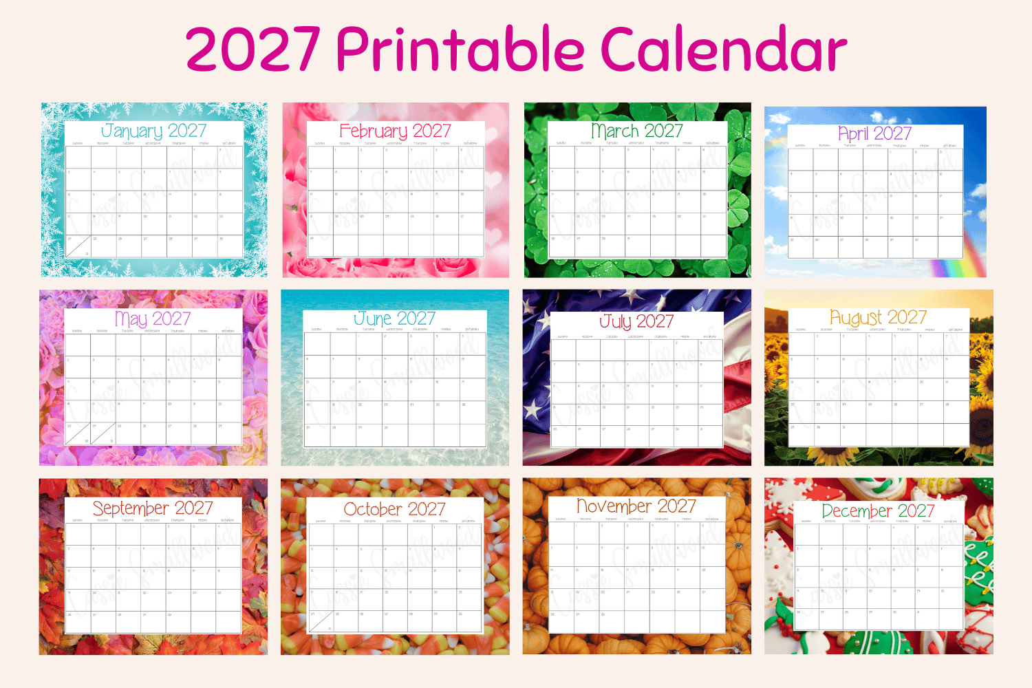 April To June 2027 Calendar