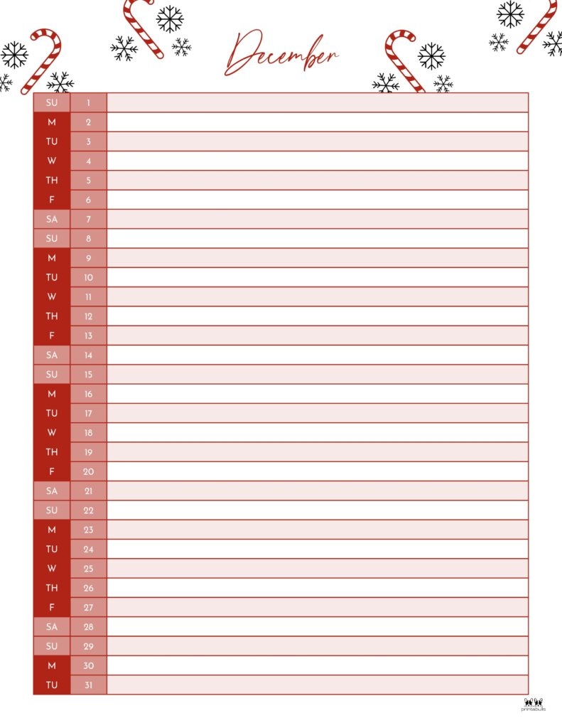 December 2024 Calendars 50 FREE Printables Printabulls