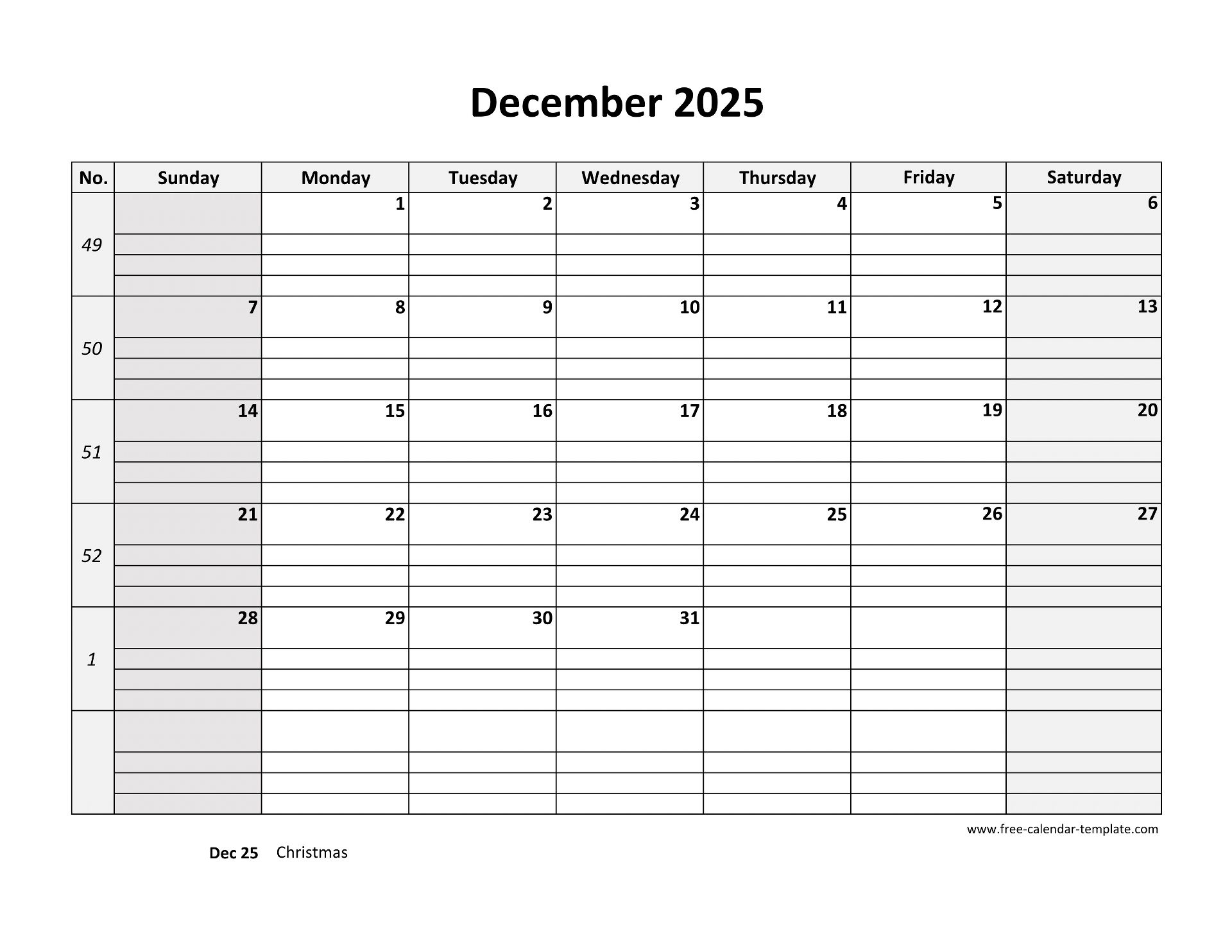Printable December Appointment Calendar