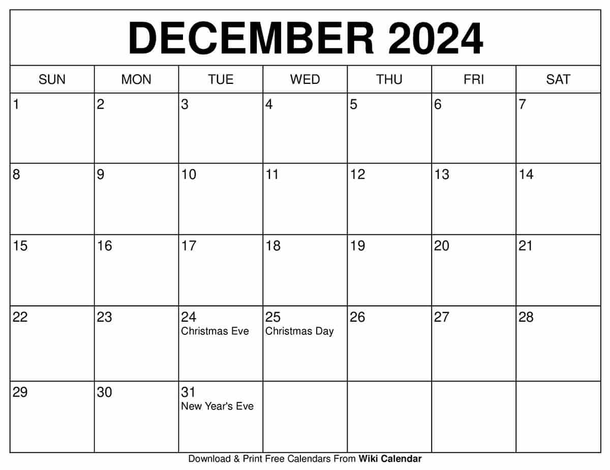 December 2025 Calendar Printable Templates amp More