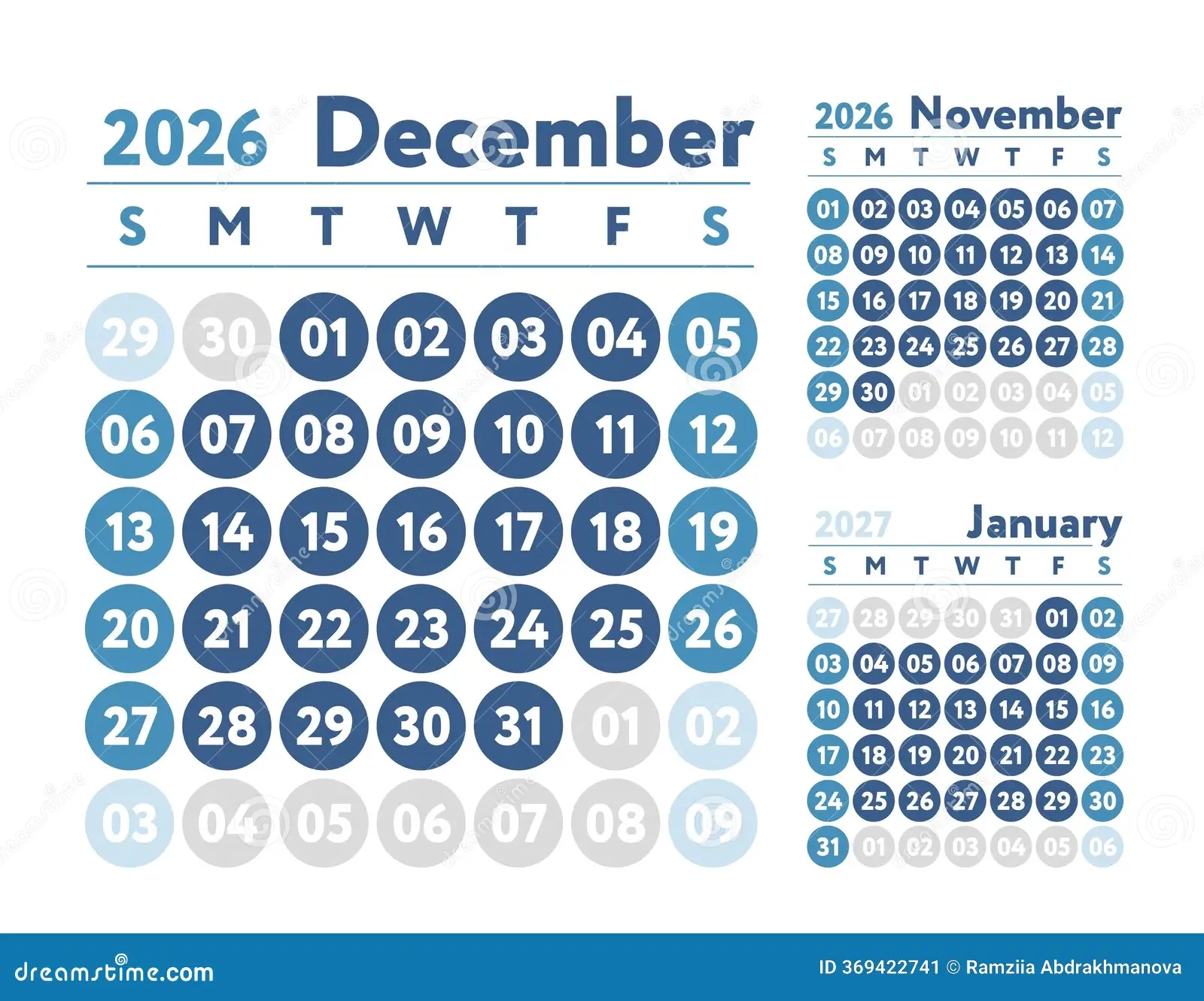 December 2026 Calendar Printable Vertex