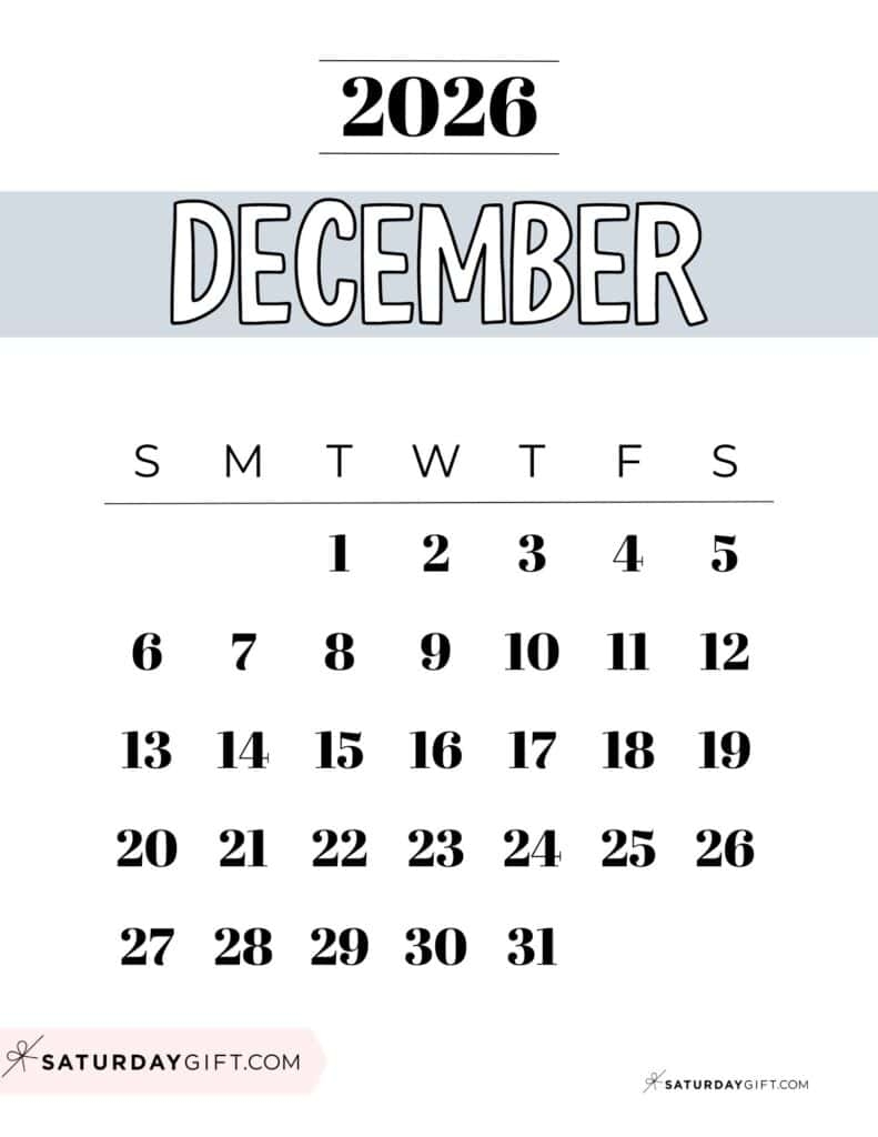 Free Printable Lunar Calendar December 2026