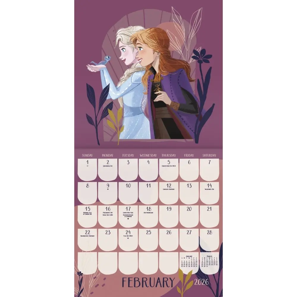 Disney Frozen 2026 Wall Calendar Calendars