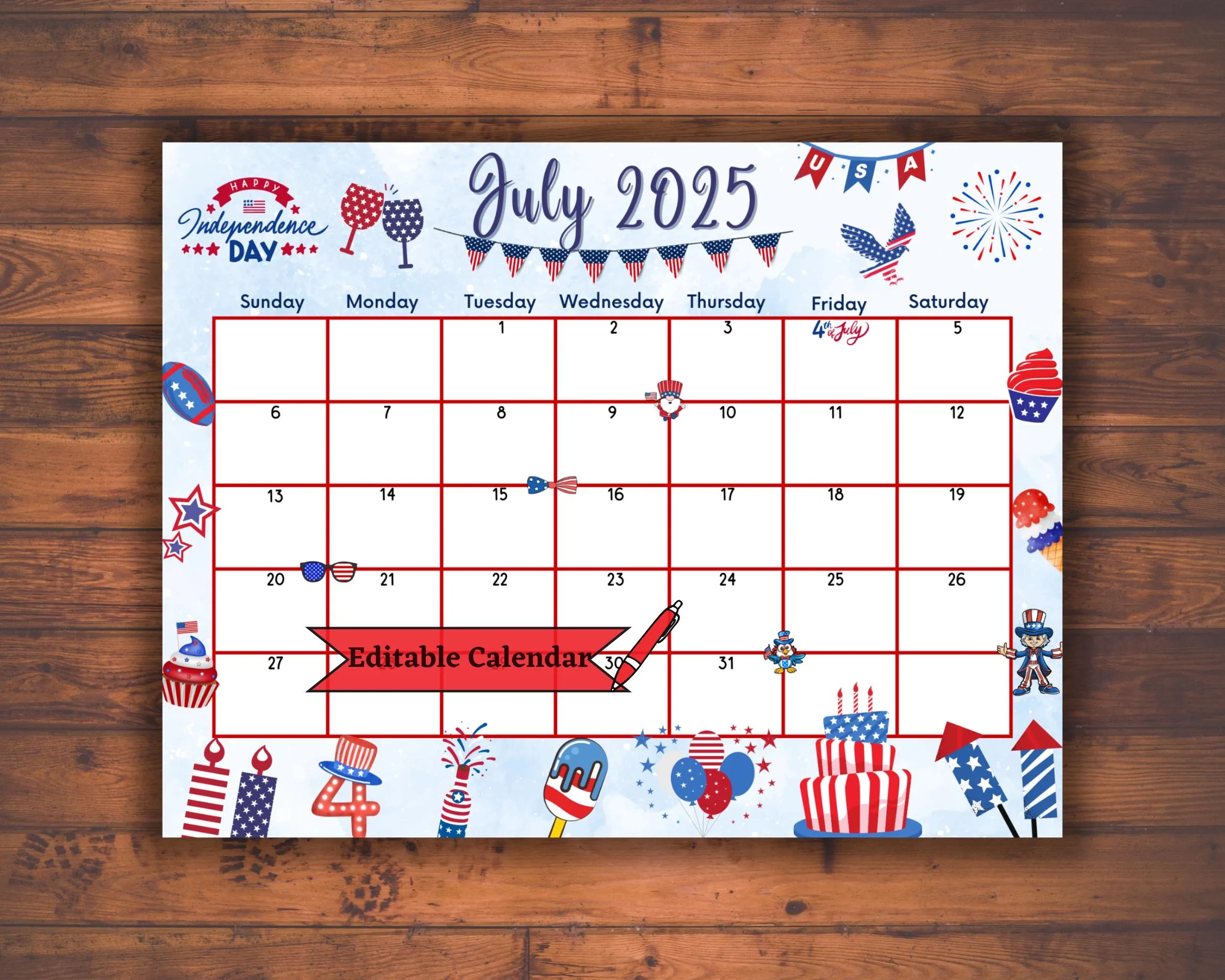 Fourth Of July 2025 Calendar