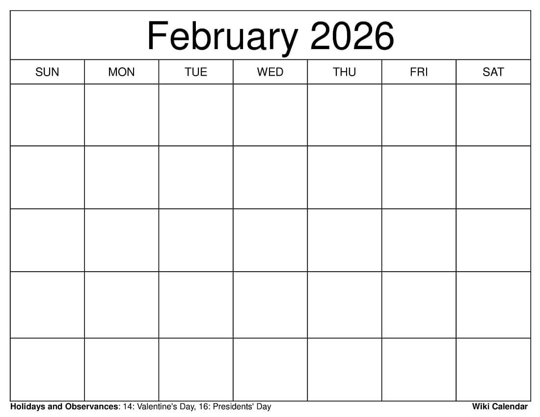 Blank 2026 27 Calendar Printable