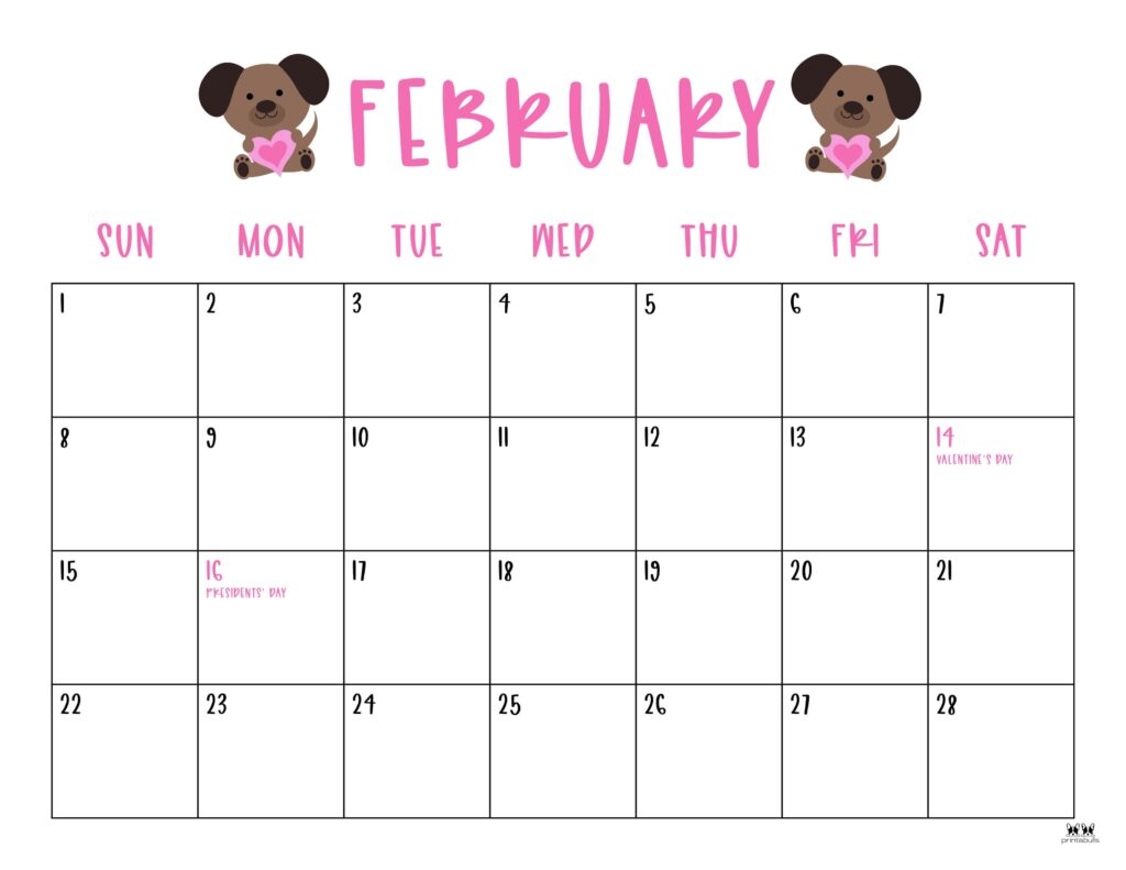 February 2026 Calendars 150 FREE Printables Printabulls