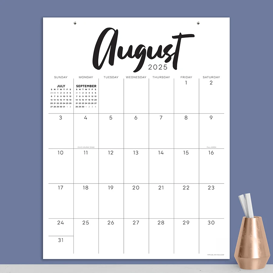 FINAL SALE July 2025 June 2026 Large Art Poster Wall Calendar 