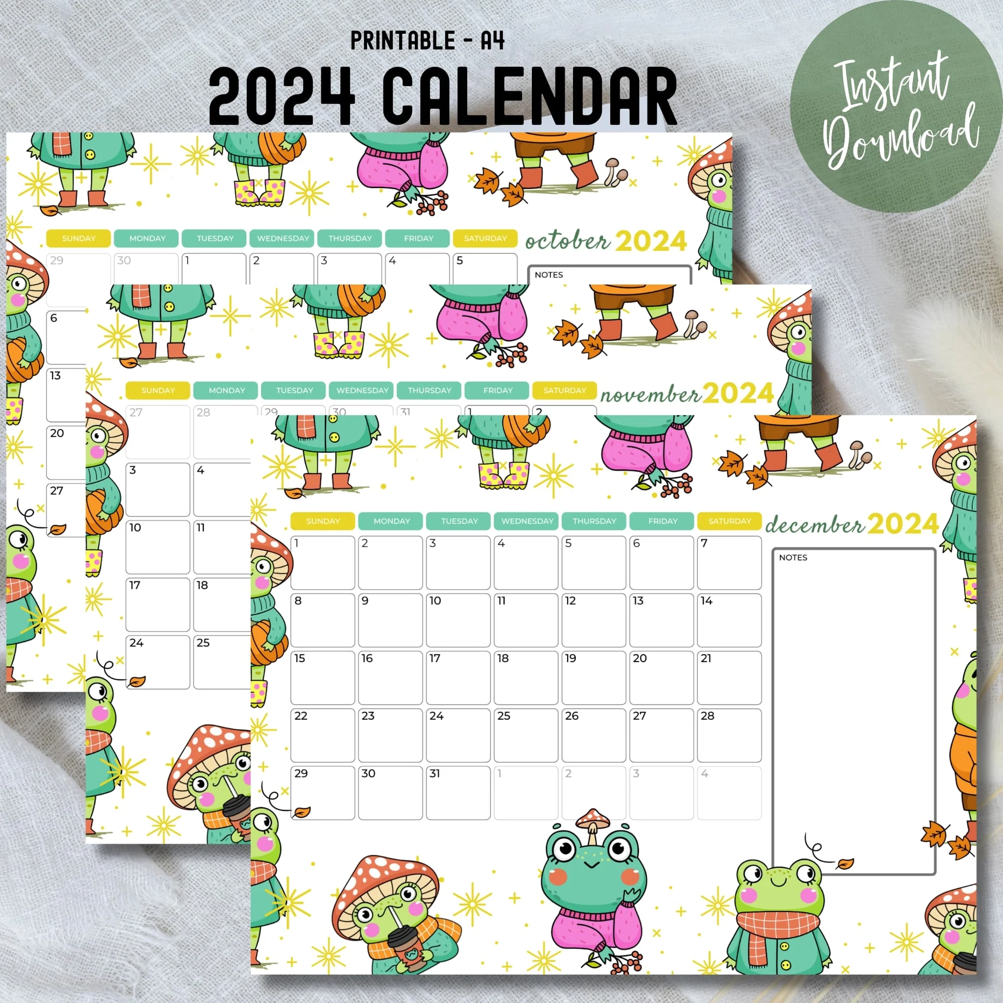 Printable Calendar October November December Printable Calendar October November December