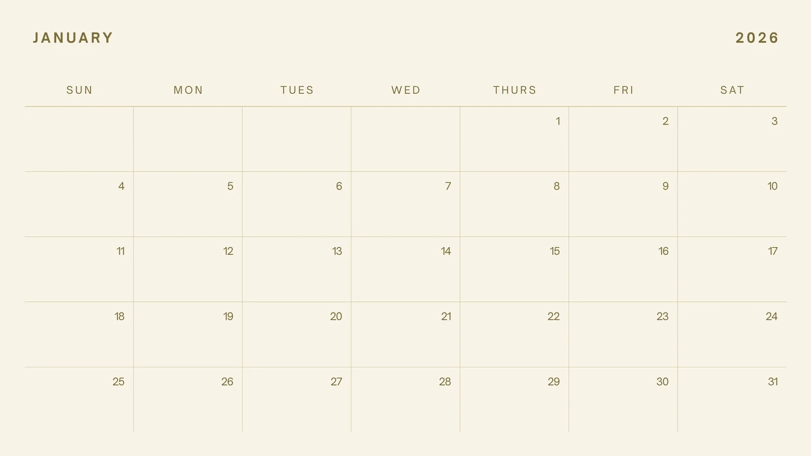 Printable November 2026 Calendar Decorative Canva