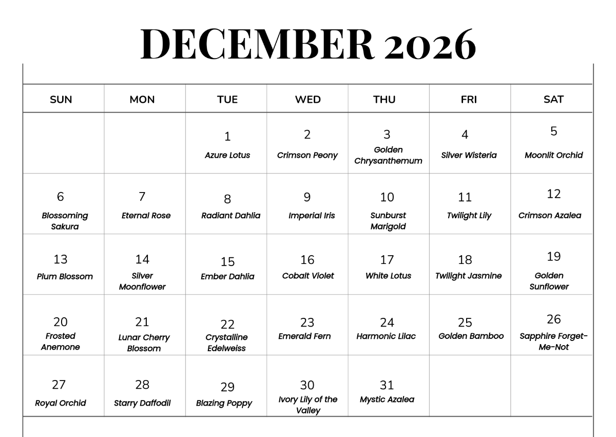 Free Crest Style December 2026 Calendar Template To Edit Online