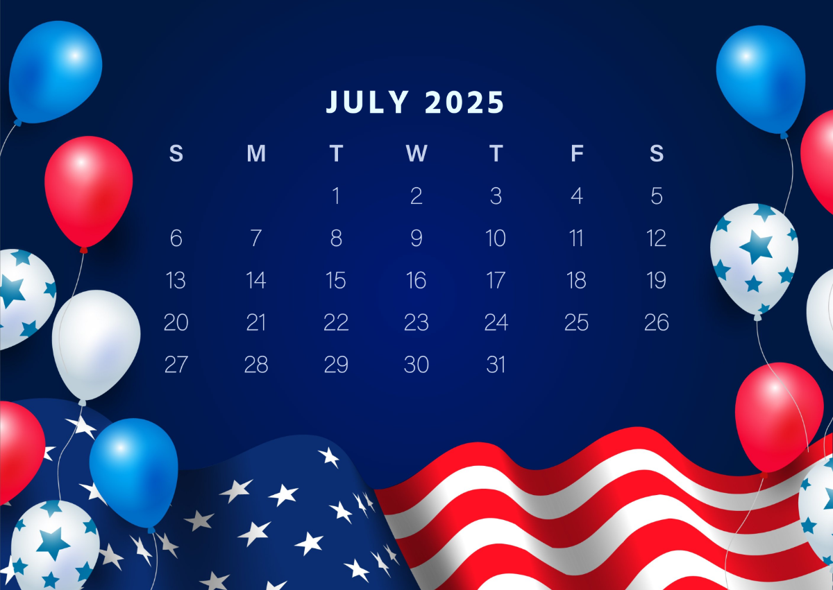 Calendar For July 2025