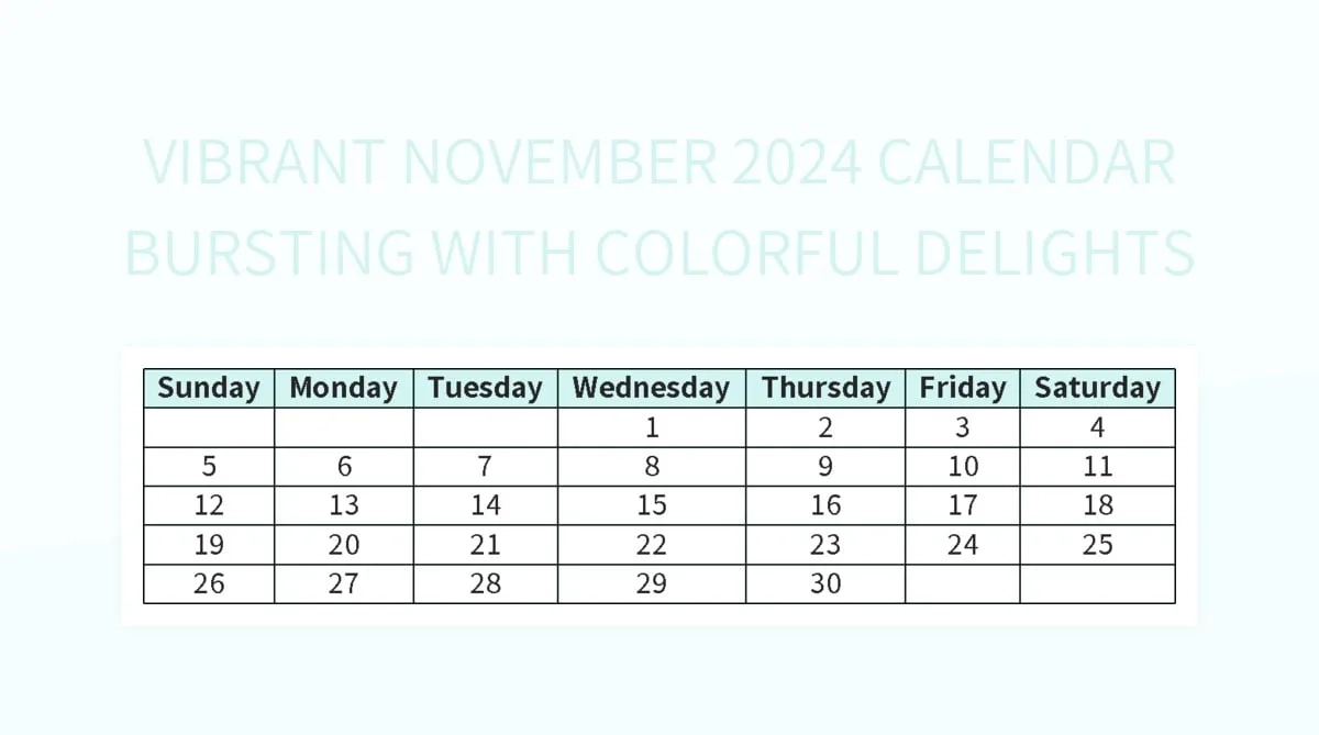 Free November 2024 Calendar Templates For Google Sheets And 