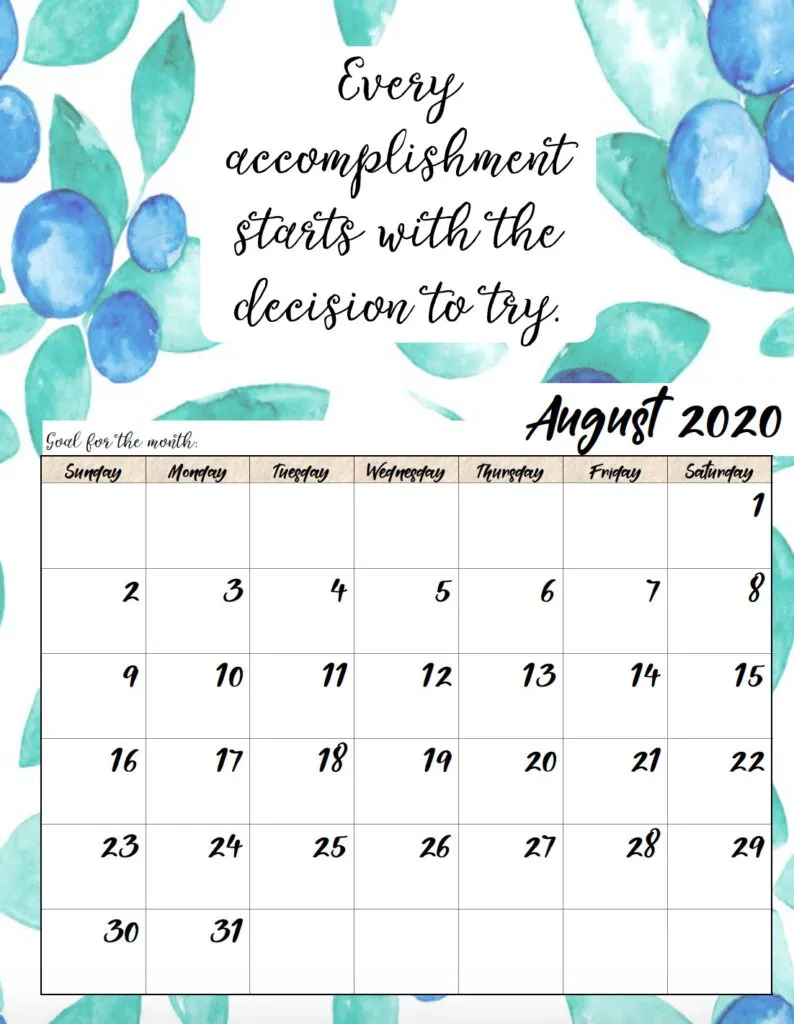 November Printable Calendar Ftd